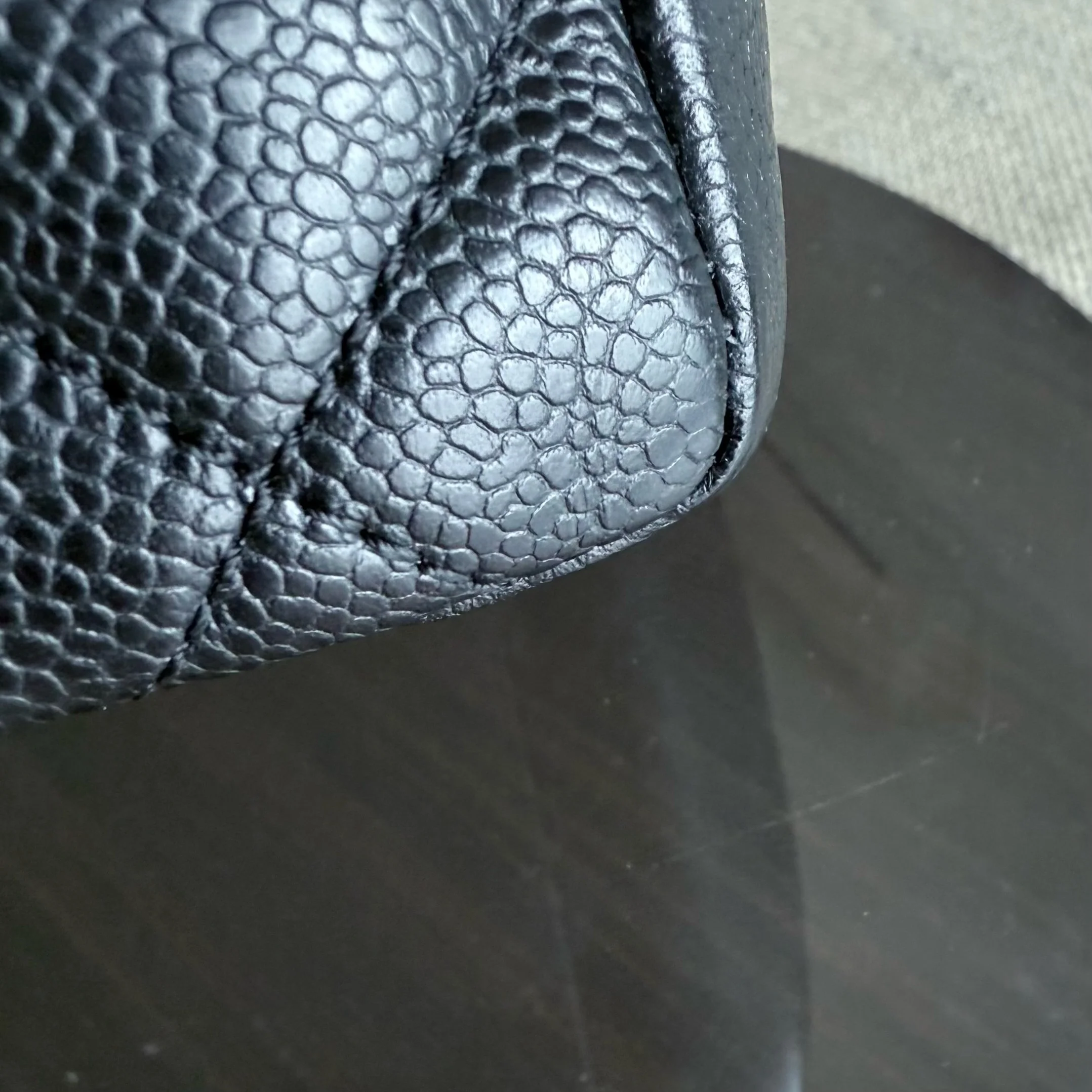 Chanel GST Grand Shopping Tote - Caviar Quilted Black Gold Hardware Series 12