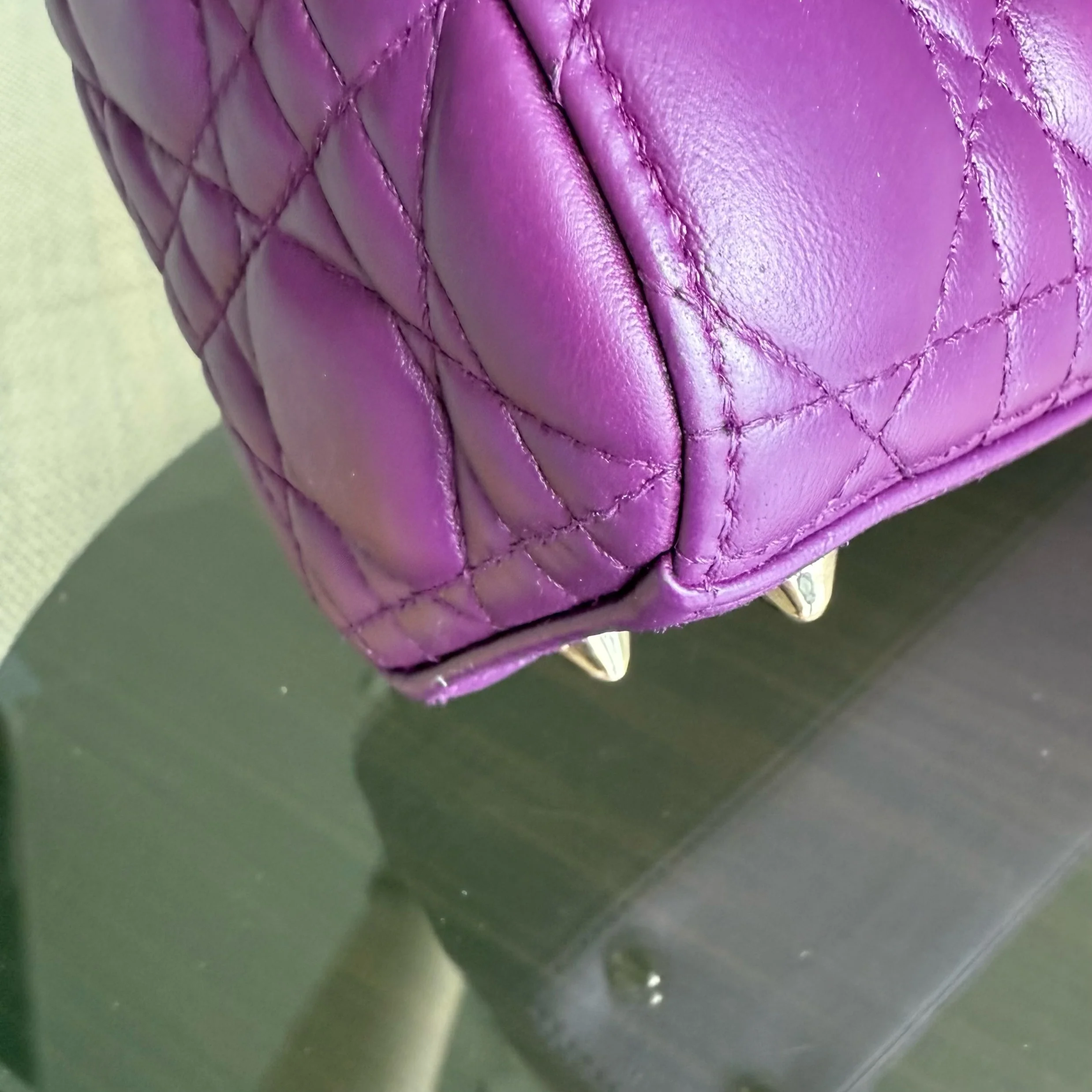 Dior Lady Small ABC - Cannage Lambskin Purple Gold Hardware MyABC