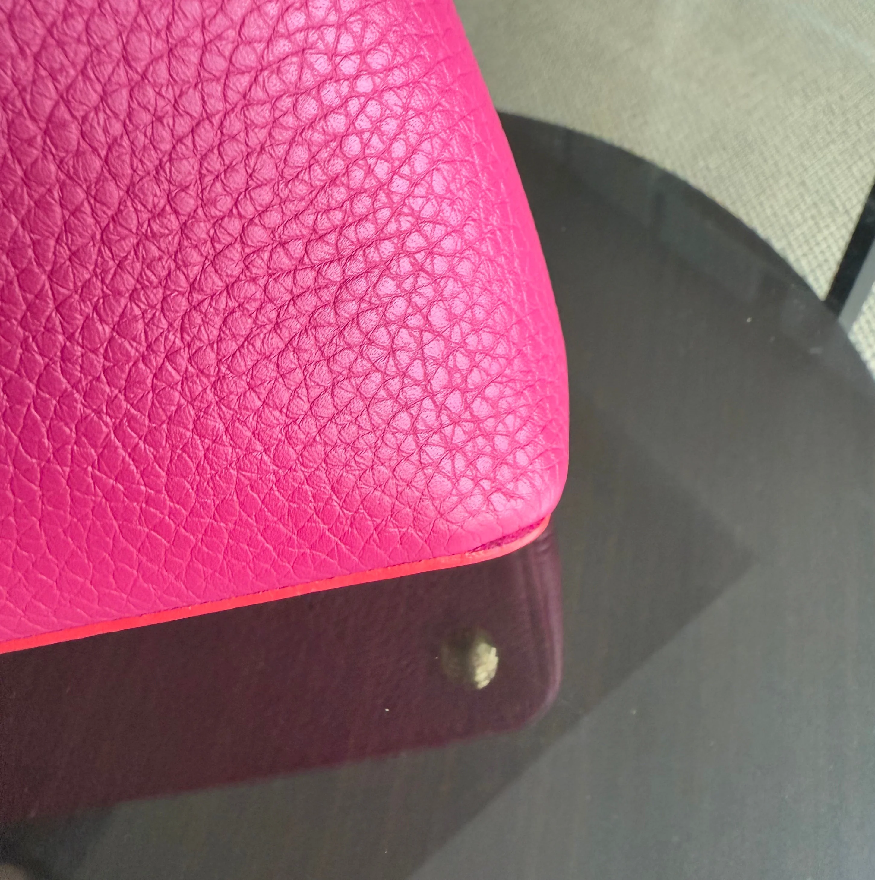 Louis Vuitton Capucines BB - 27CM Grained Calfskin Hot Pink Gold Hardware