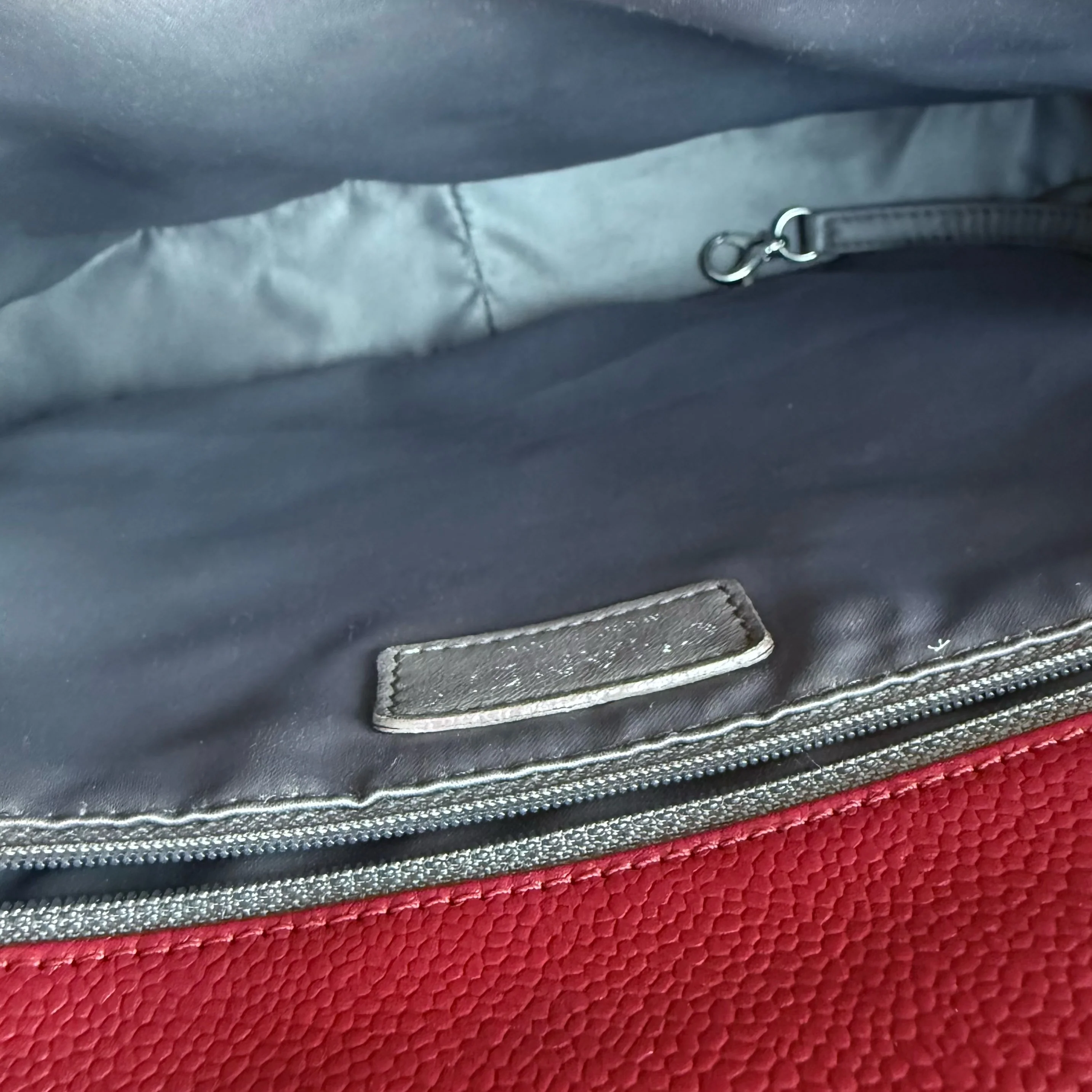 Chanel GST Grand Shopping Tote - Caviar Quilted Grained Calfskin Red Silver Hardware Series 17