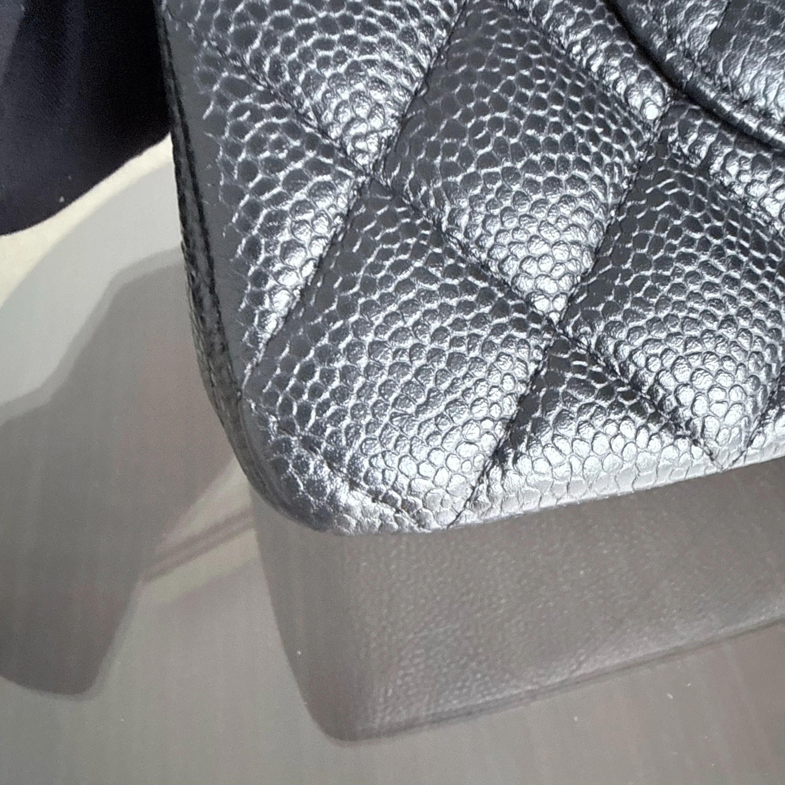 Chanel Classic Flap Medium - Caviar 25CM Quilted Double Flap Black Gold Hardware Series 21