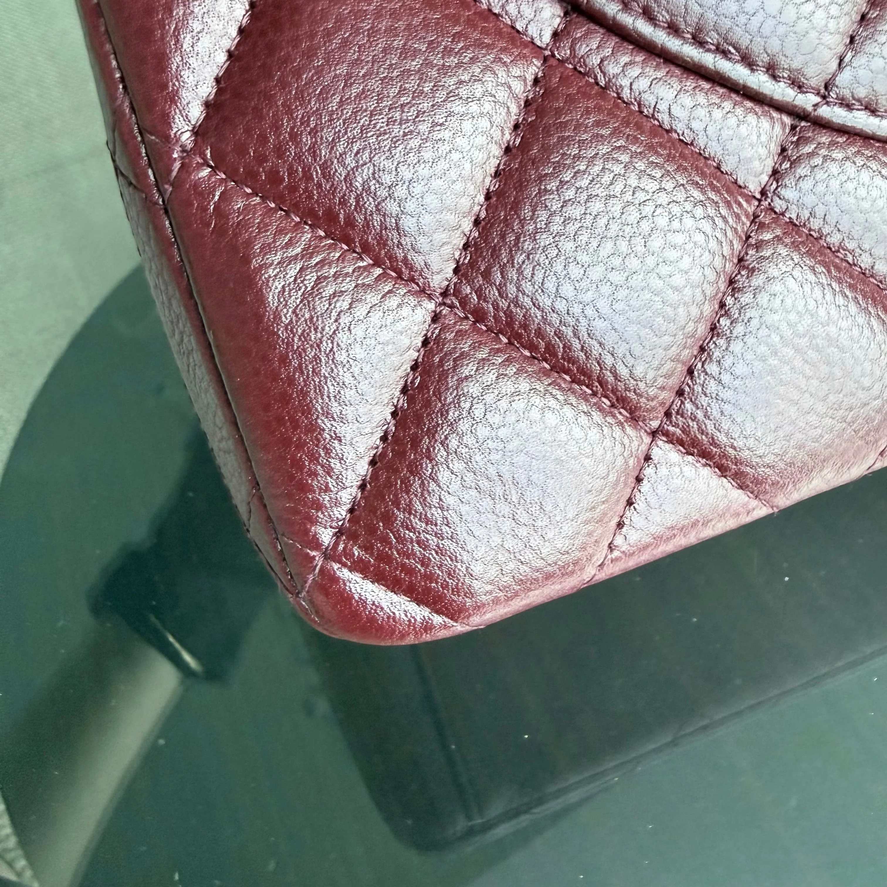 Chanel Classic Flap Maxi - Caviar Double Flap Quilted Burgundy Gold Hardware Series 21