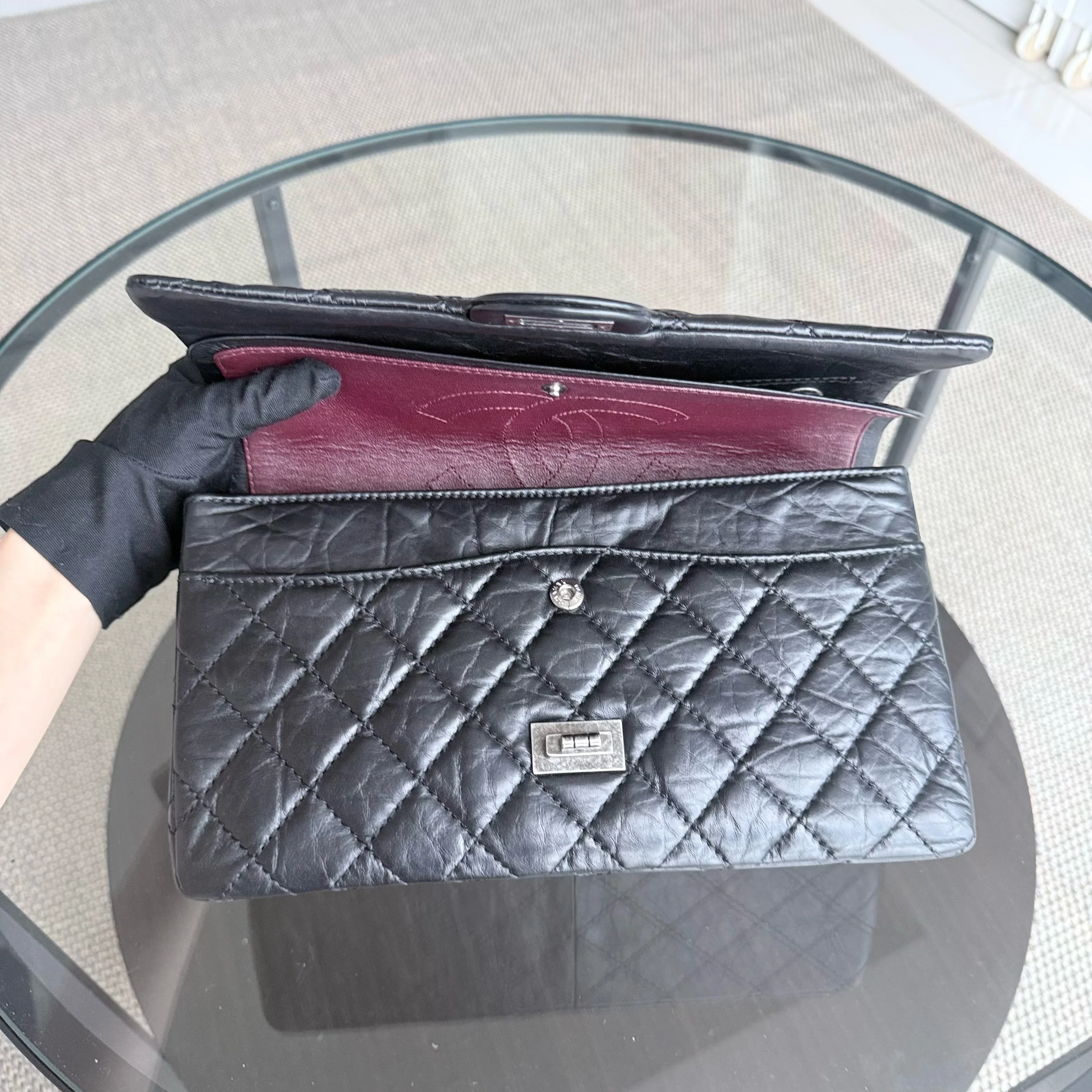 Chanel 2.55 Reissue 226 - Quilted Aged Calfskin Black Ruthenium Silver Hardware