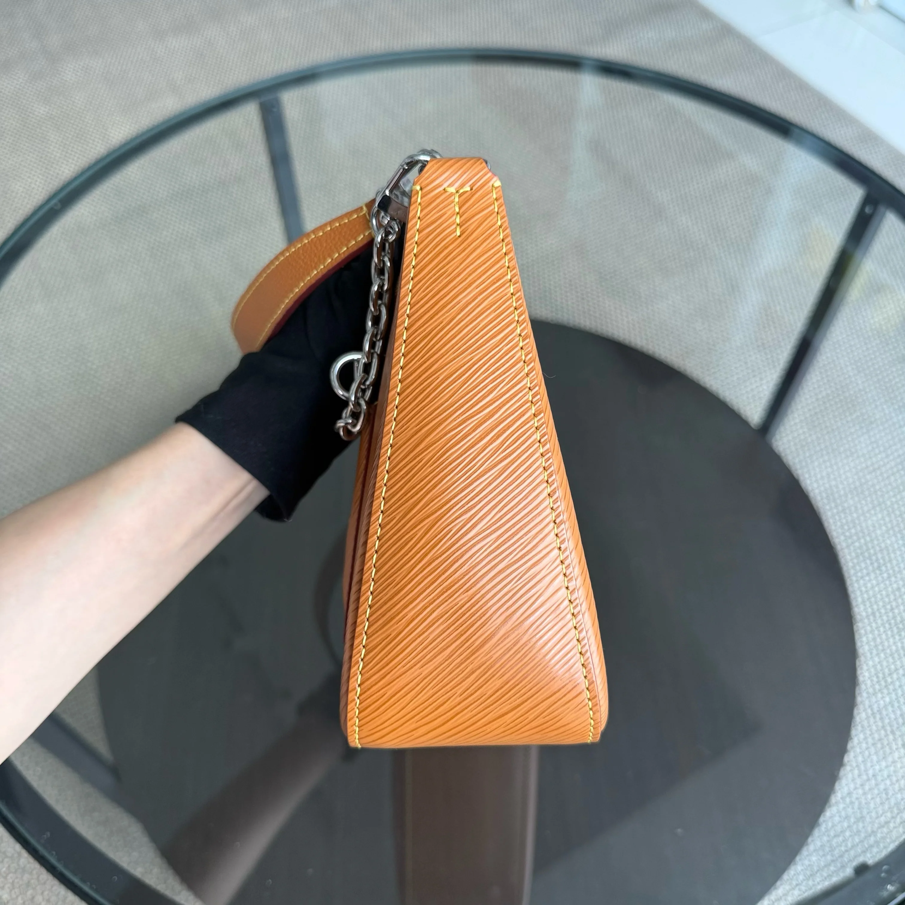 Louis Vuitton Marelle Gold Miel Epi Leather Monogram Pouch