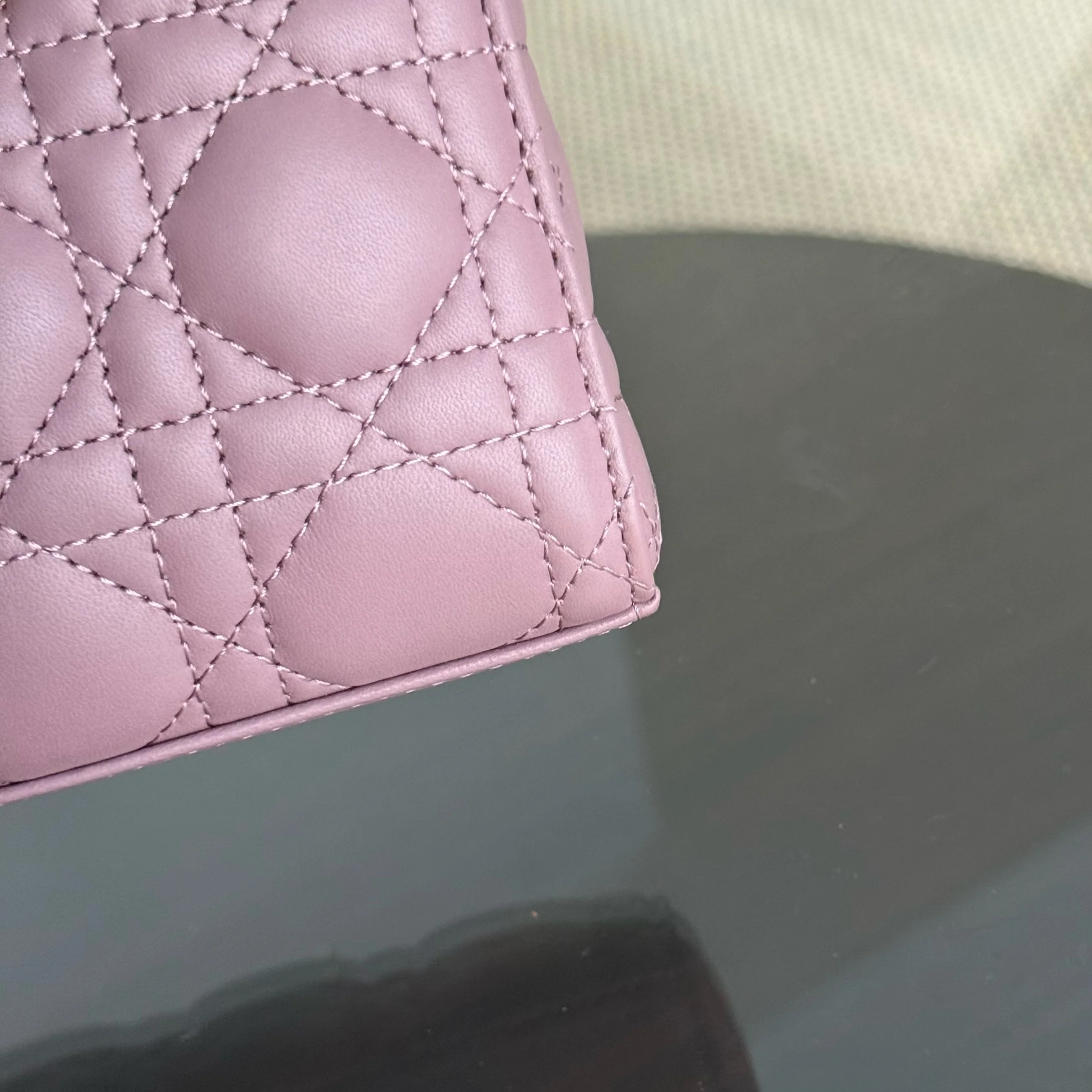 Dior D-Joy Small Lady - Cannage Lambskin Pink Gold Hardware