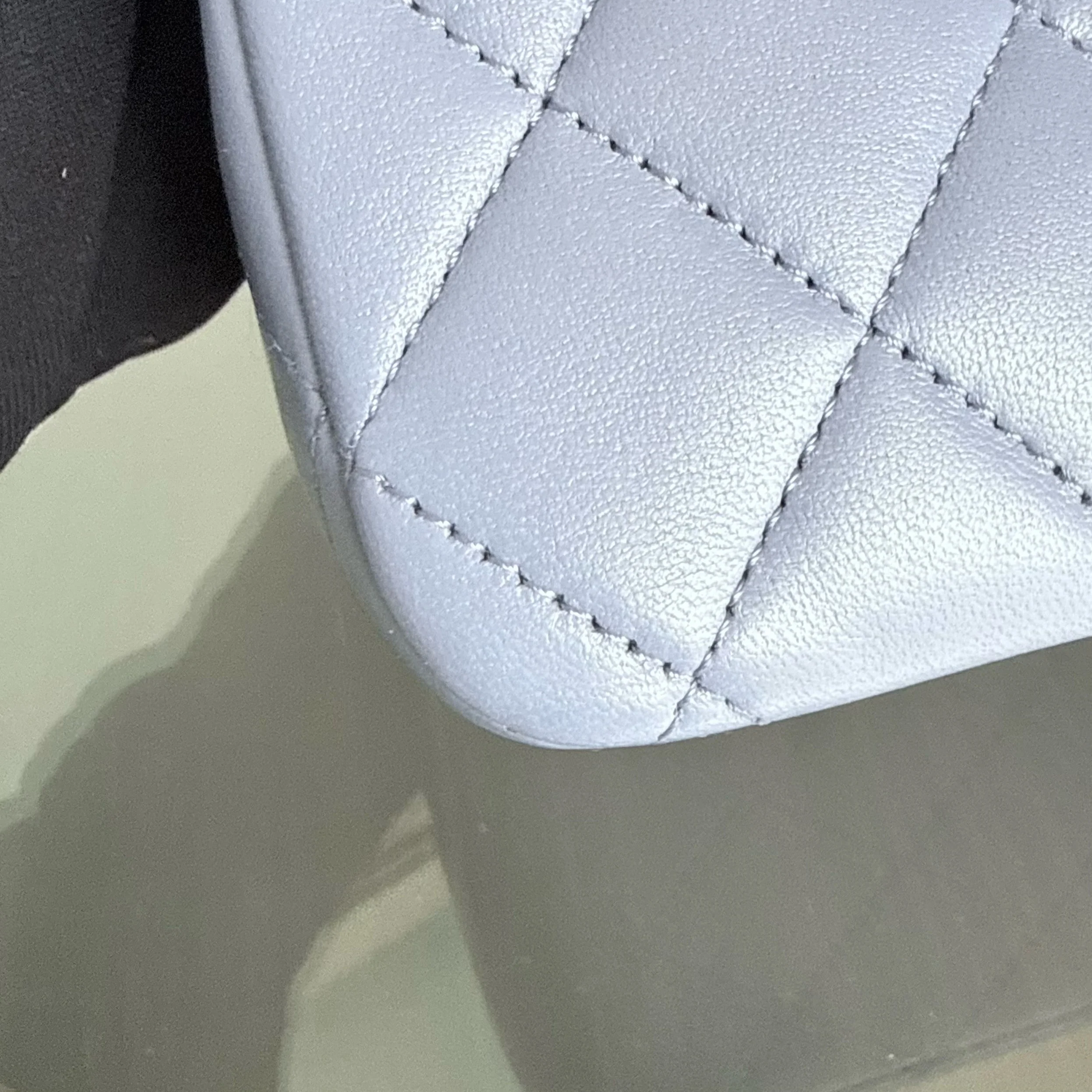 Chanel Classic Flap Medium - 25CM Quilted Lambskin Lavender Silver Hardware Series 15