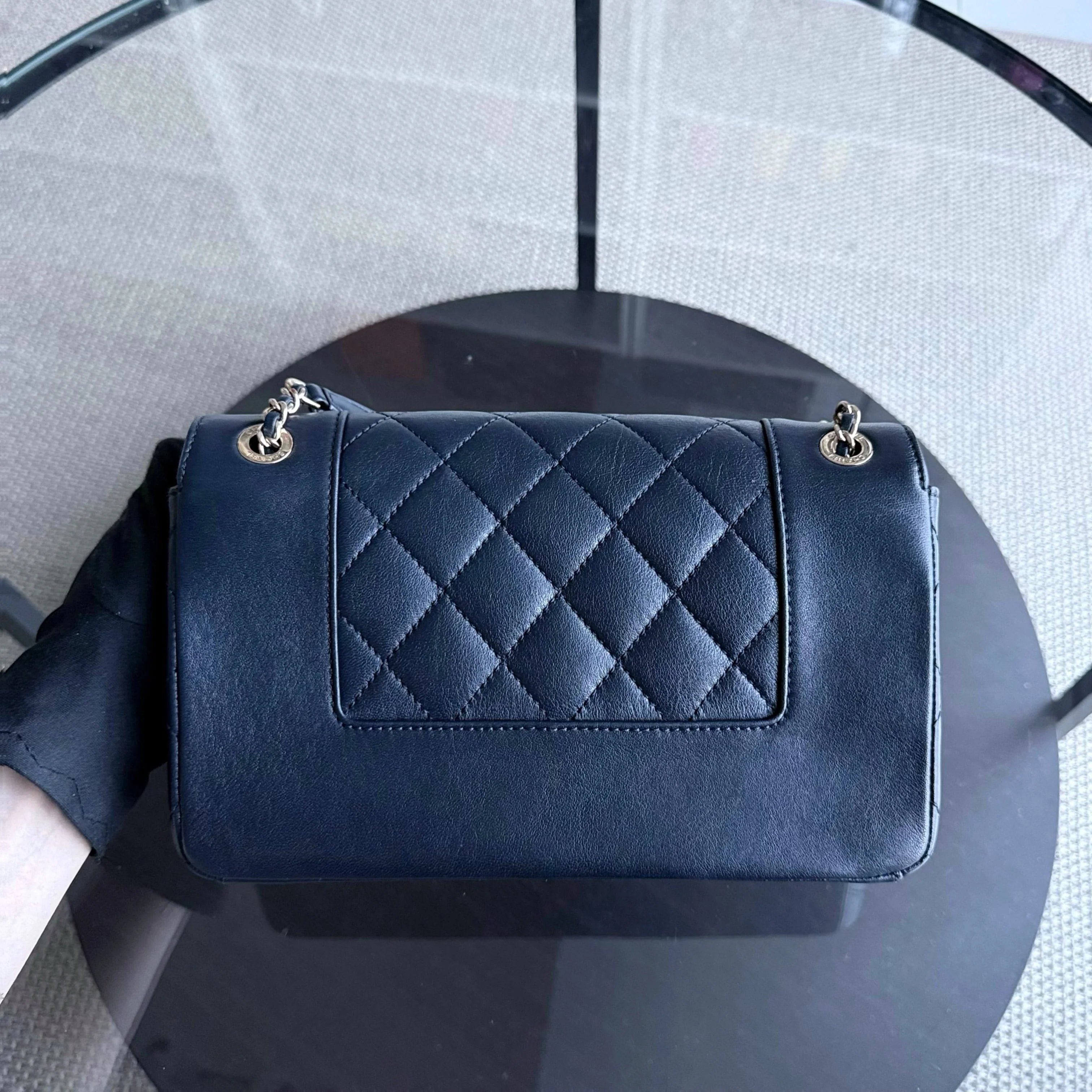 Chanel Mademoiselle Seasonal Flap - Cannage Calfskin Blue Gold Hardware Series 21