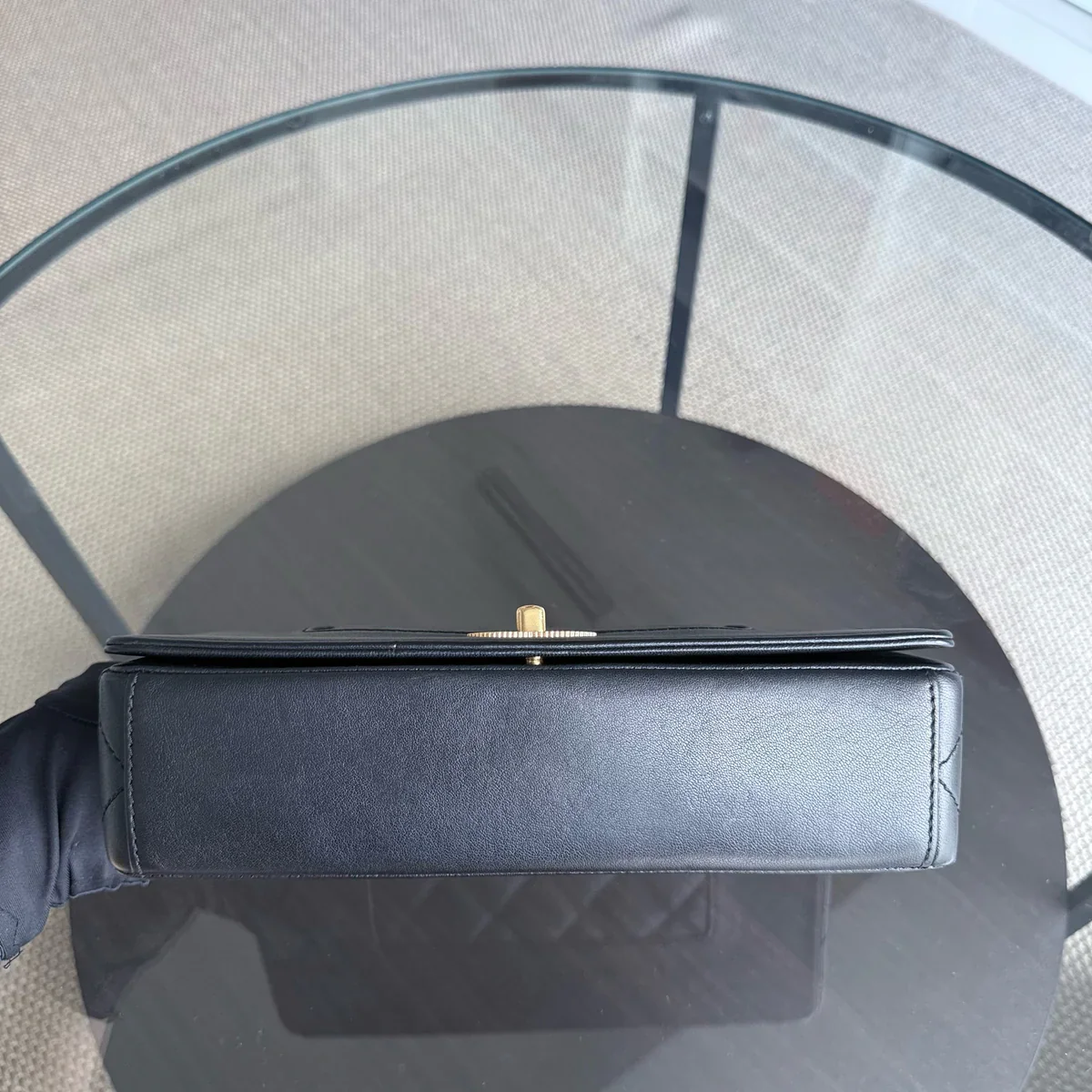 Chanel Seasonal Flap Mademoiselle  - Quilted Calfskin Black Gold Hardware