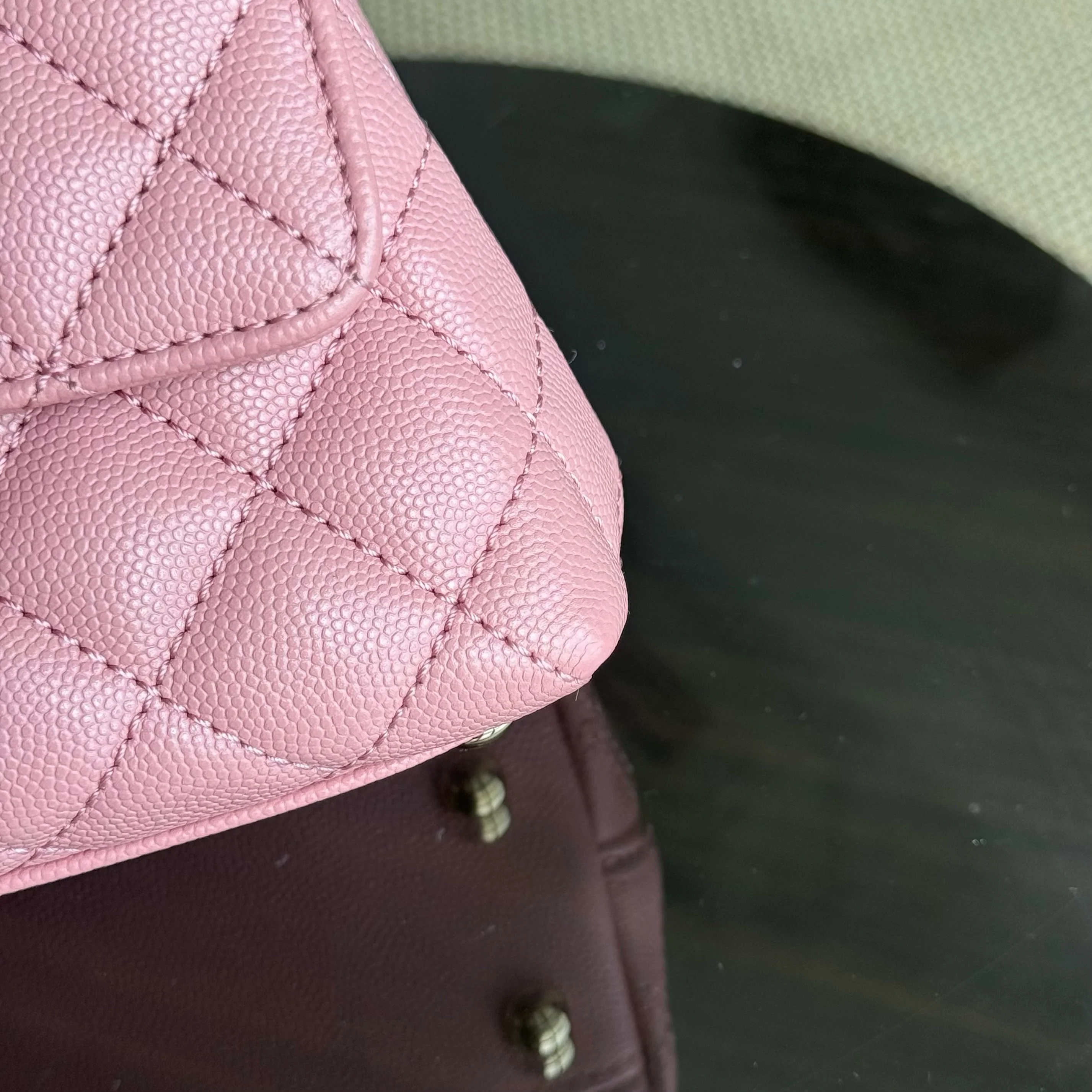 Chanel Coco Handle Small Microchip - Caviar Quilted Light Pink Gold Hardware