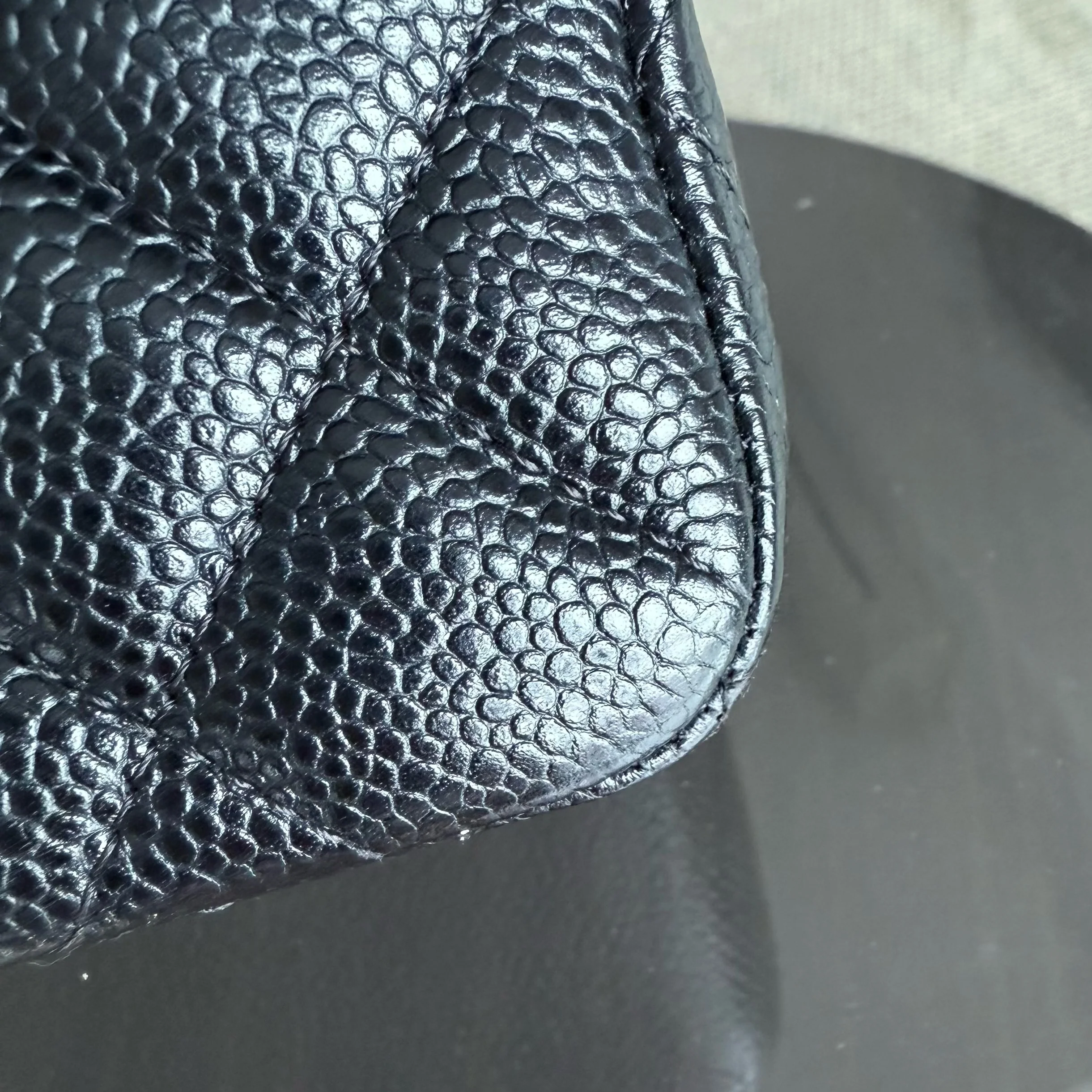 Chanel Classic Flap Small - Caviar 23CM Quilted Black Gold Hardware Series 24