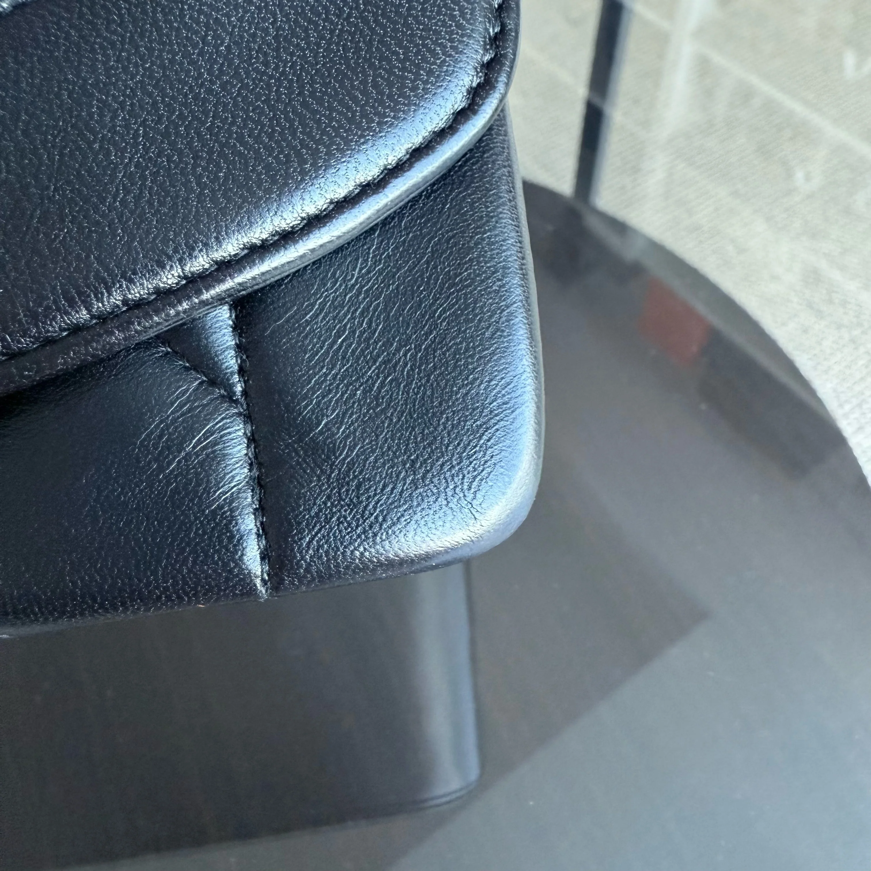 Chanel Diana Vintage - 25CM Quilted Lambskin Black Gold Hardware Series 3