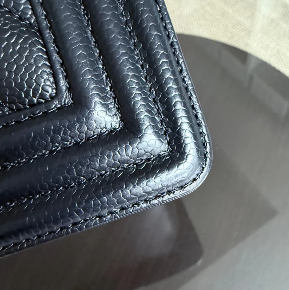 Chanel Boy Small - Caviar 20CM Chevron Grained Calfskin Black Leboy Ruthenium Sliver Hardware Series 28