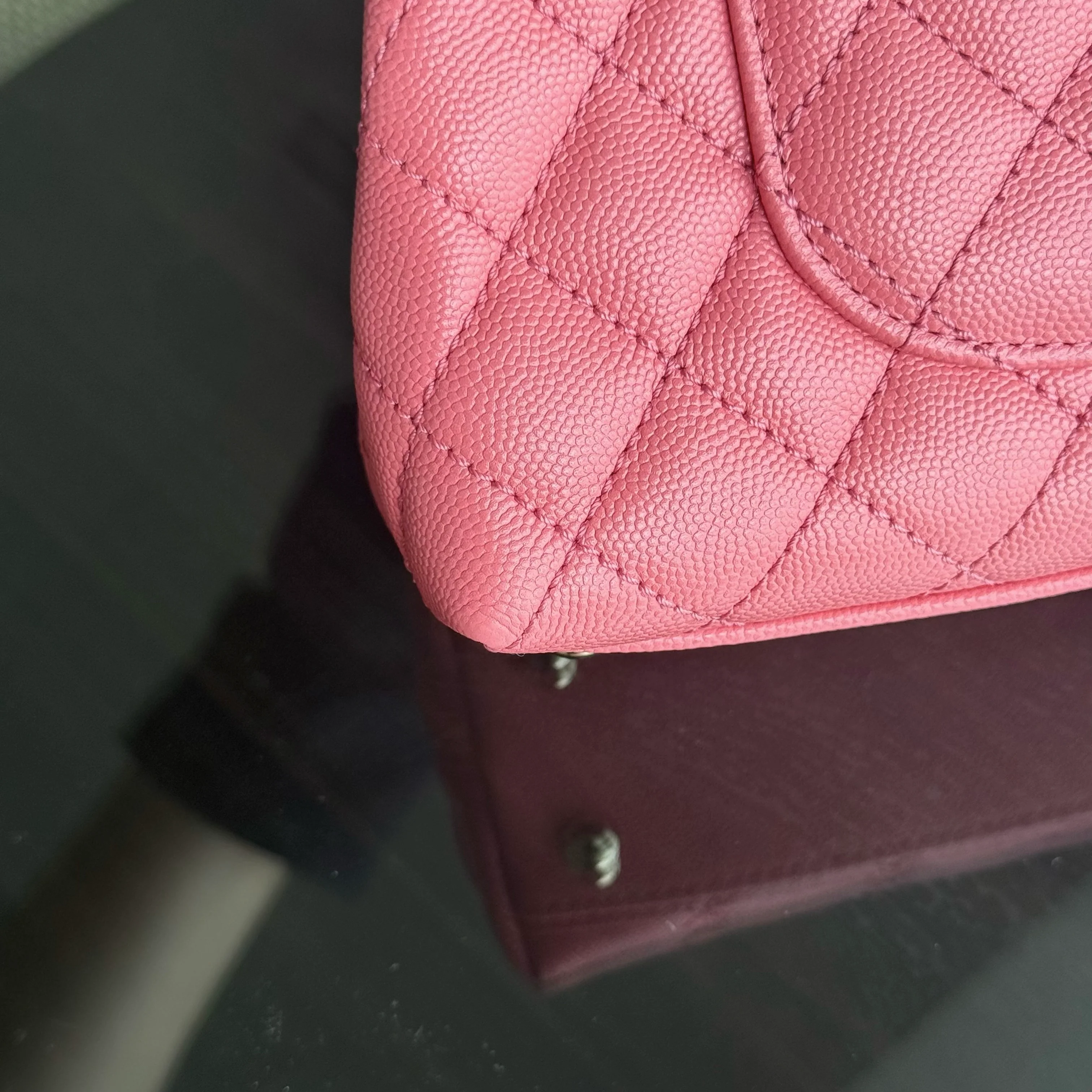 Chanel Coco Handle Small Microchip - Caviar Quilted Pink Gold Hardware