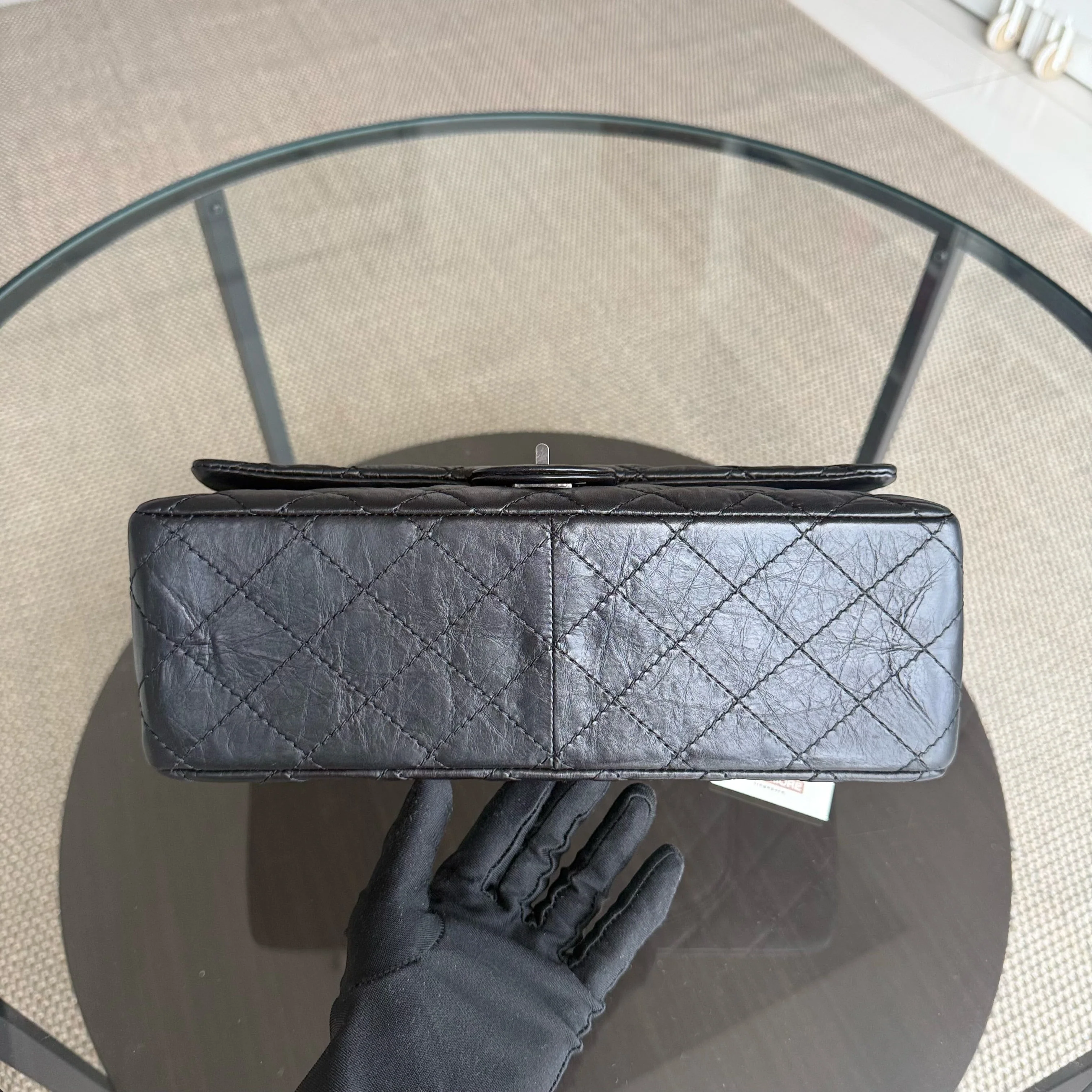 Chanel 2.55 Reissue 226 - Quilted Aged Calfskin Black Ruthenium  Silver Hardware