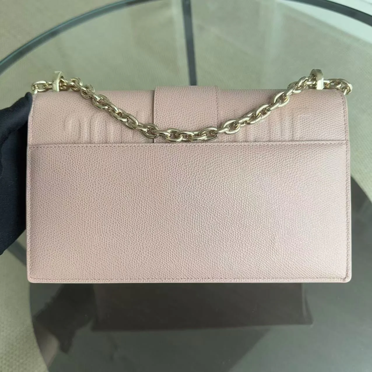 Dior 30 Montaigne Chain Bag - Caviar Grained Calfskin Nude Pink Gold Hardware