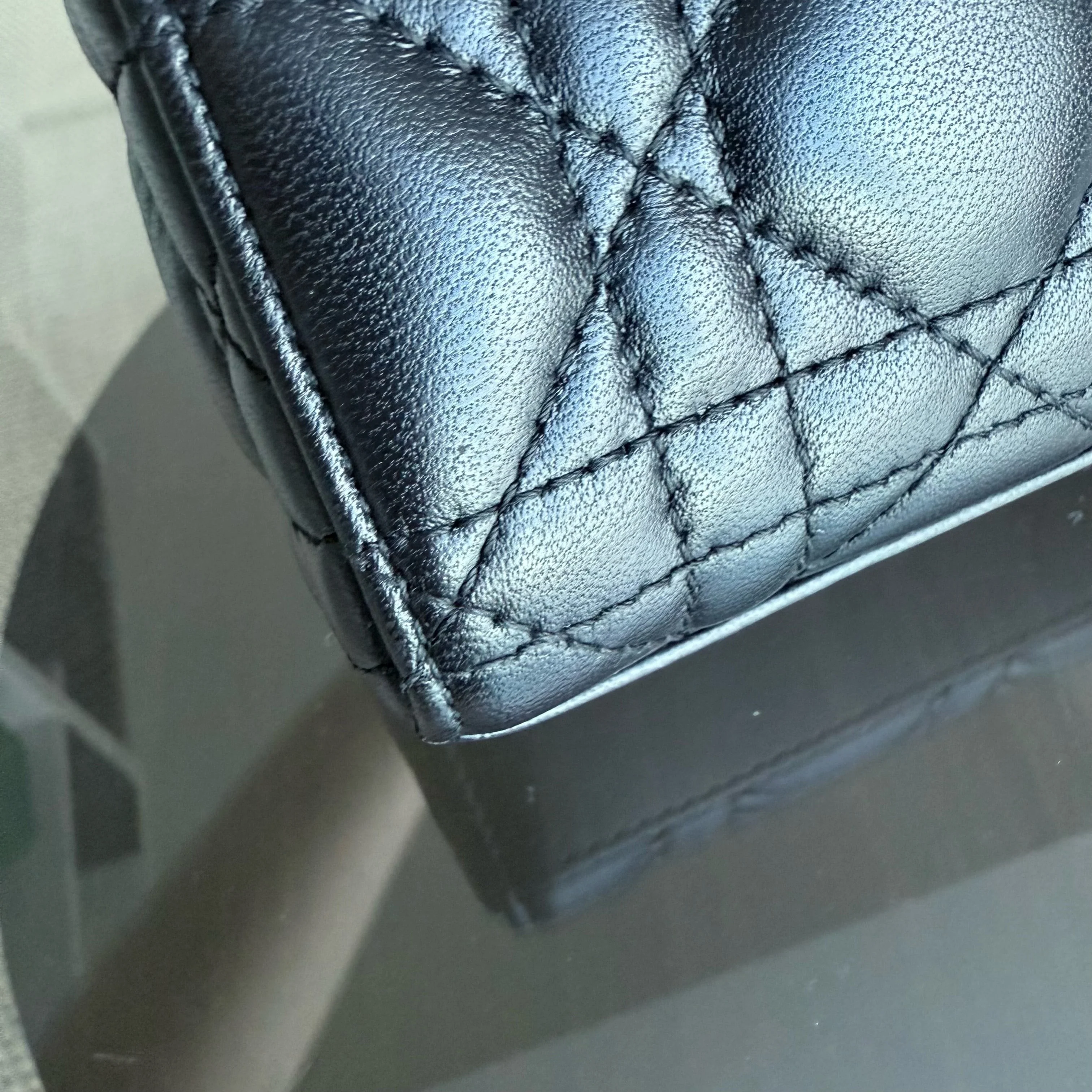 Dior D-Joy Medium - Cannage Lambskin Black Gold Hardware