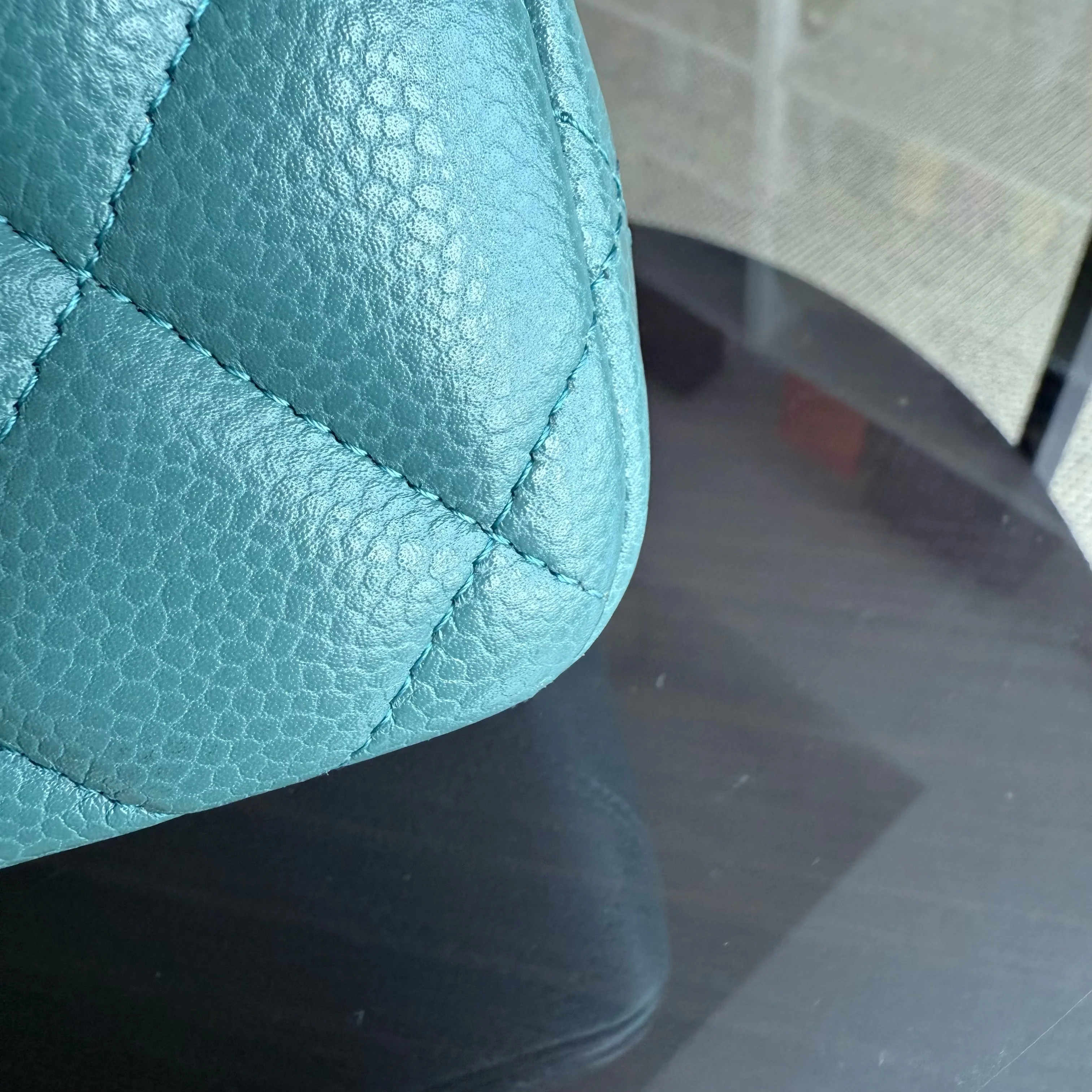 Chanel Classic Flap Jumbo - Caviar 30CM Double Flap Quilted Grained Calfskin Silver Hardware Series 21