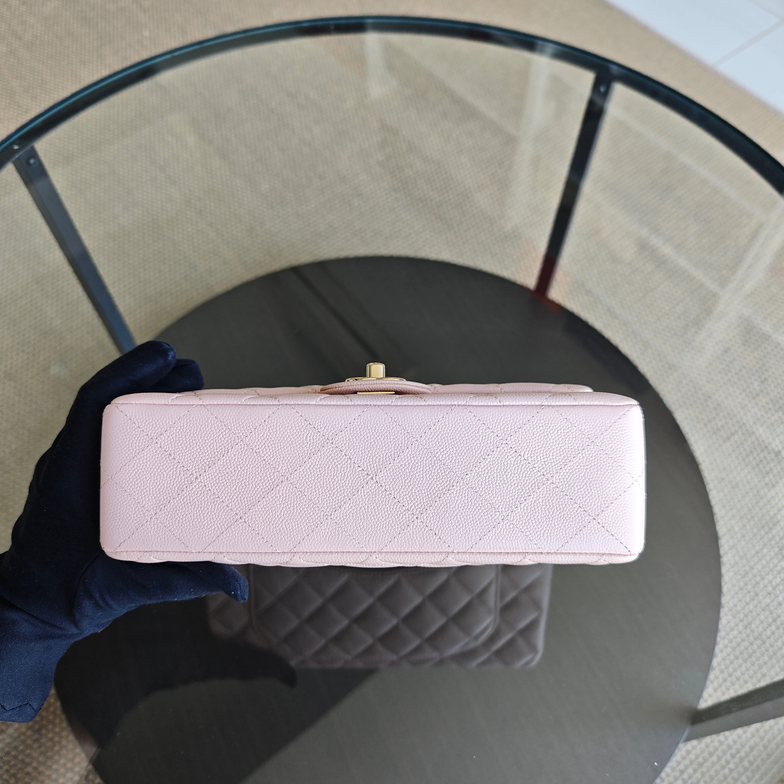 Chanel Classic Flap Small - Caviar 23CM Quilted Light Sakura Pink Gold Hardware 30