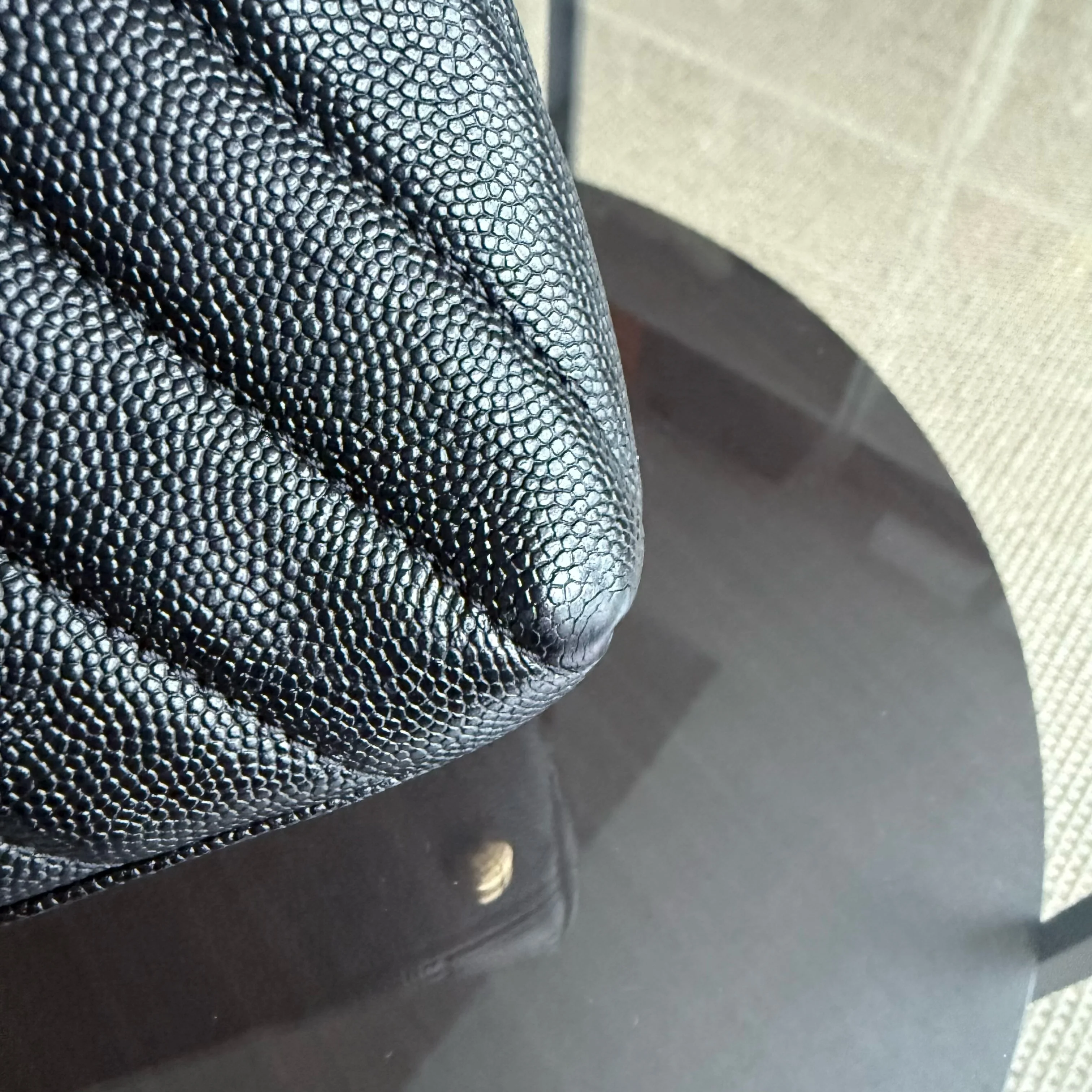 Chanel Coco Handle Small - Caviar Chevron Grained Calfskin Black Gold Hardware Series 26