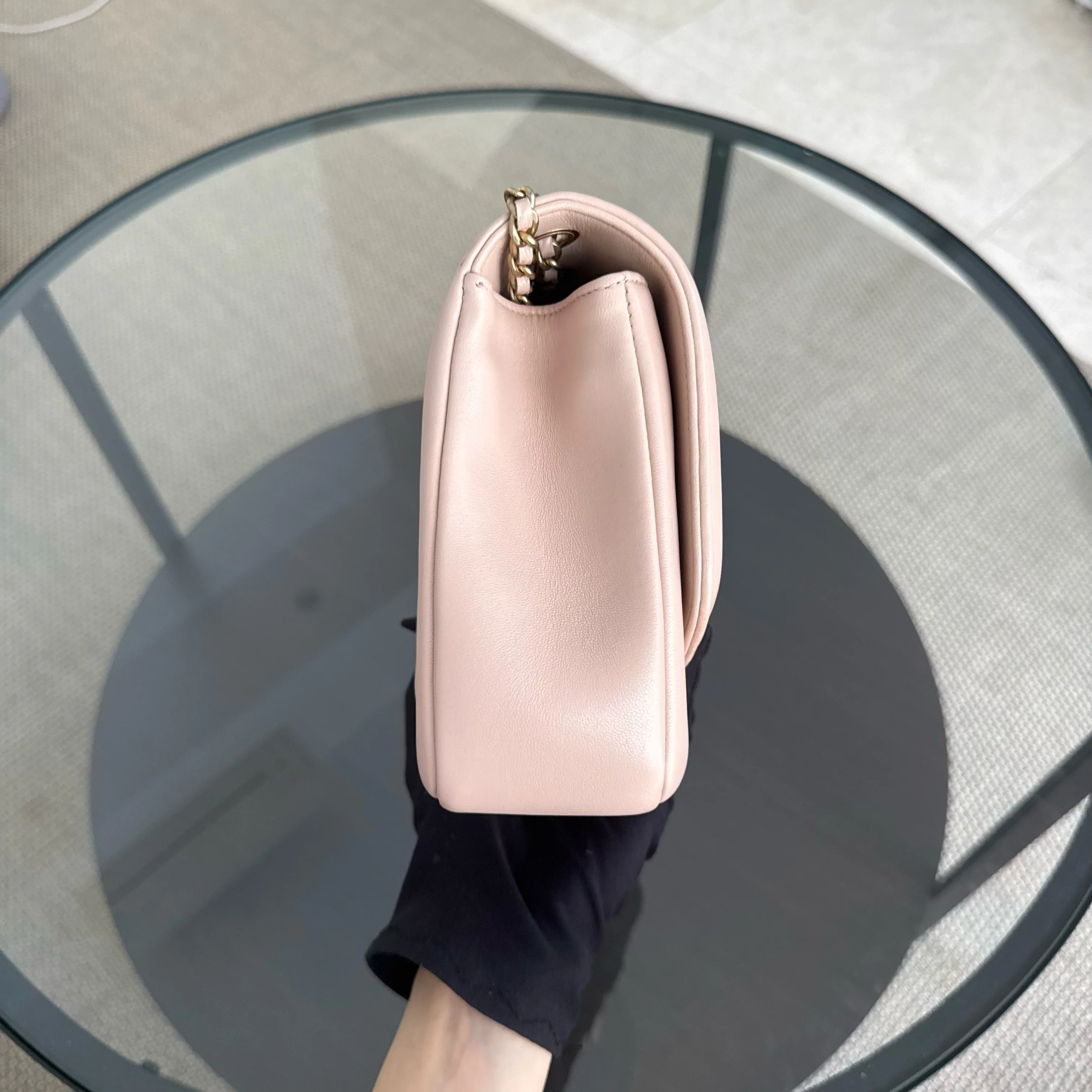 Chanel Diana Reissue - Quilted Lambskin 28CM Light Pink Gold Hardware Series 20