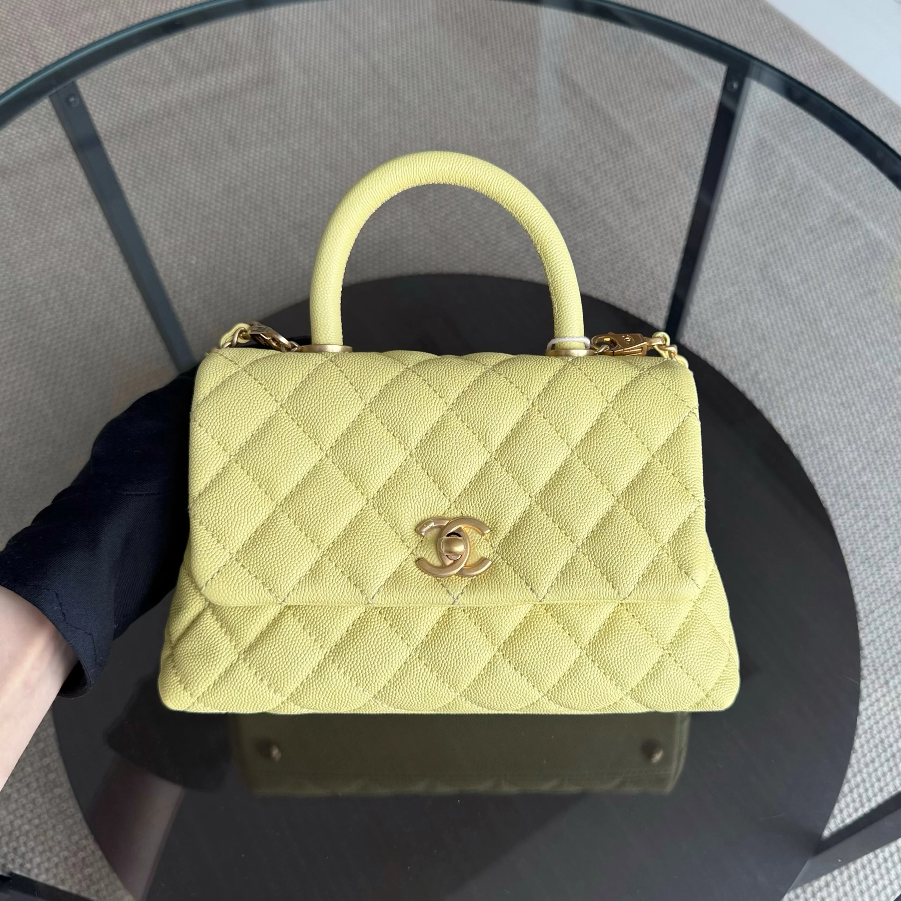 Chanel Coco Handle Small - Caviar Quilted Yellow Gold Hardware Series 24