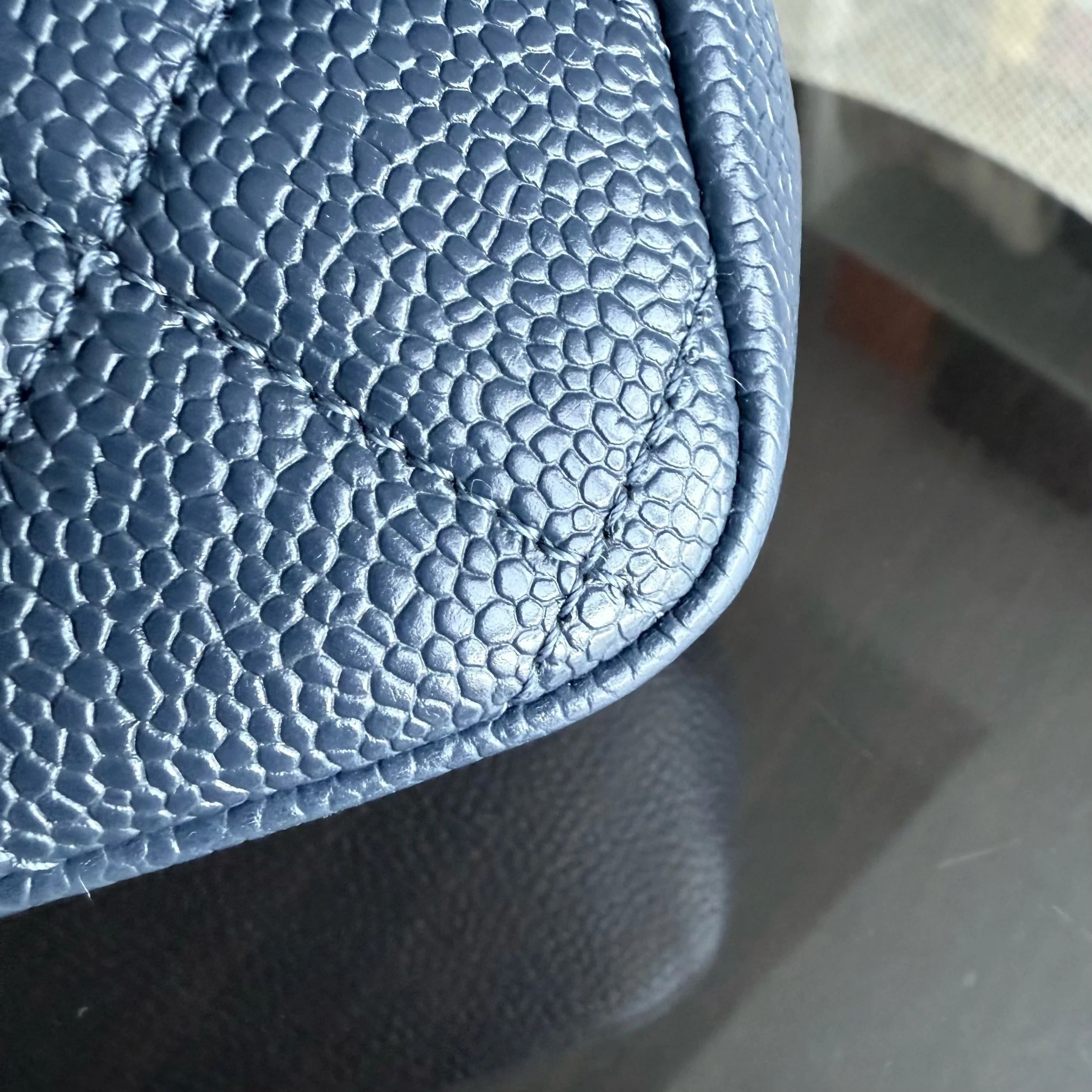 Chanel CC Flap Mini Square - Caviar Quilted All Blue Hardware Series 29
