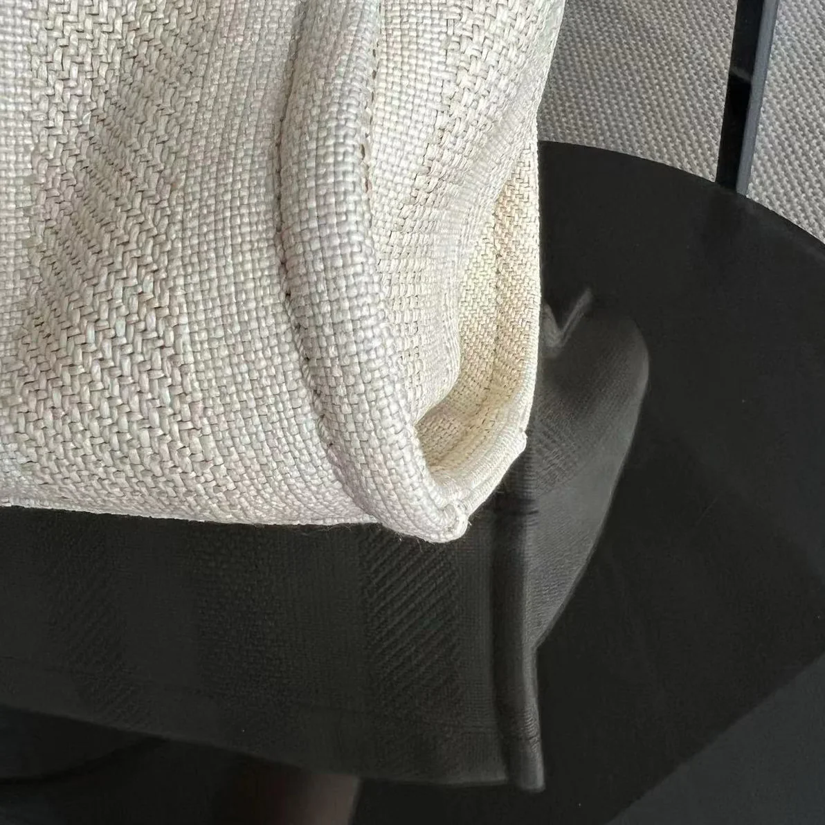 Chanel Deauville Small - Tote Yellow Canvas Silver Hardware 29