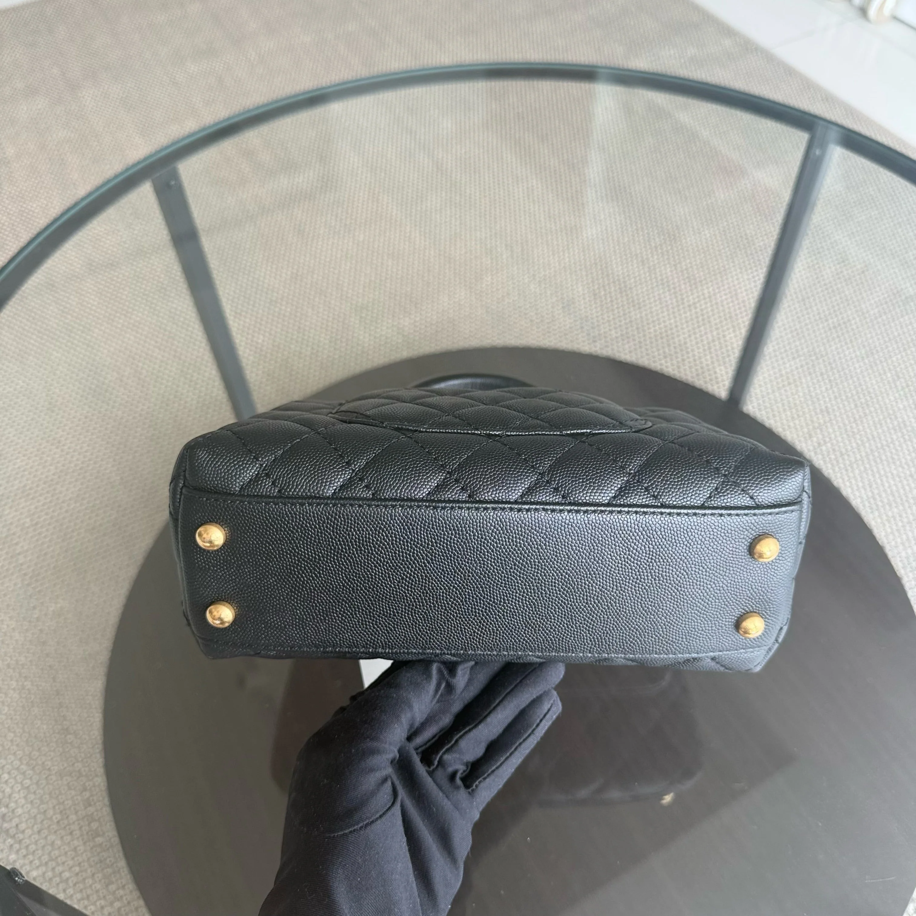 Chanel Coco Handle Small - Caviar Quilted Black Gold Hardware Series 24