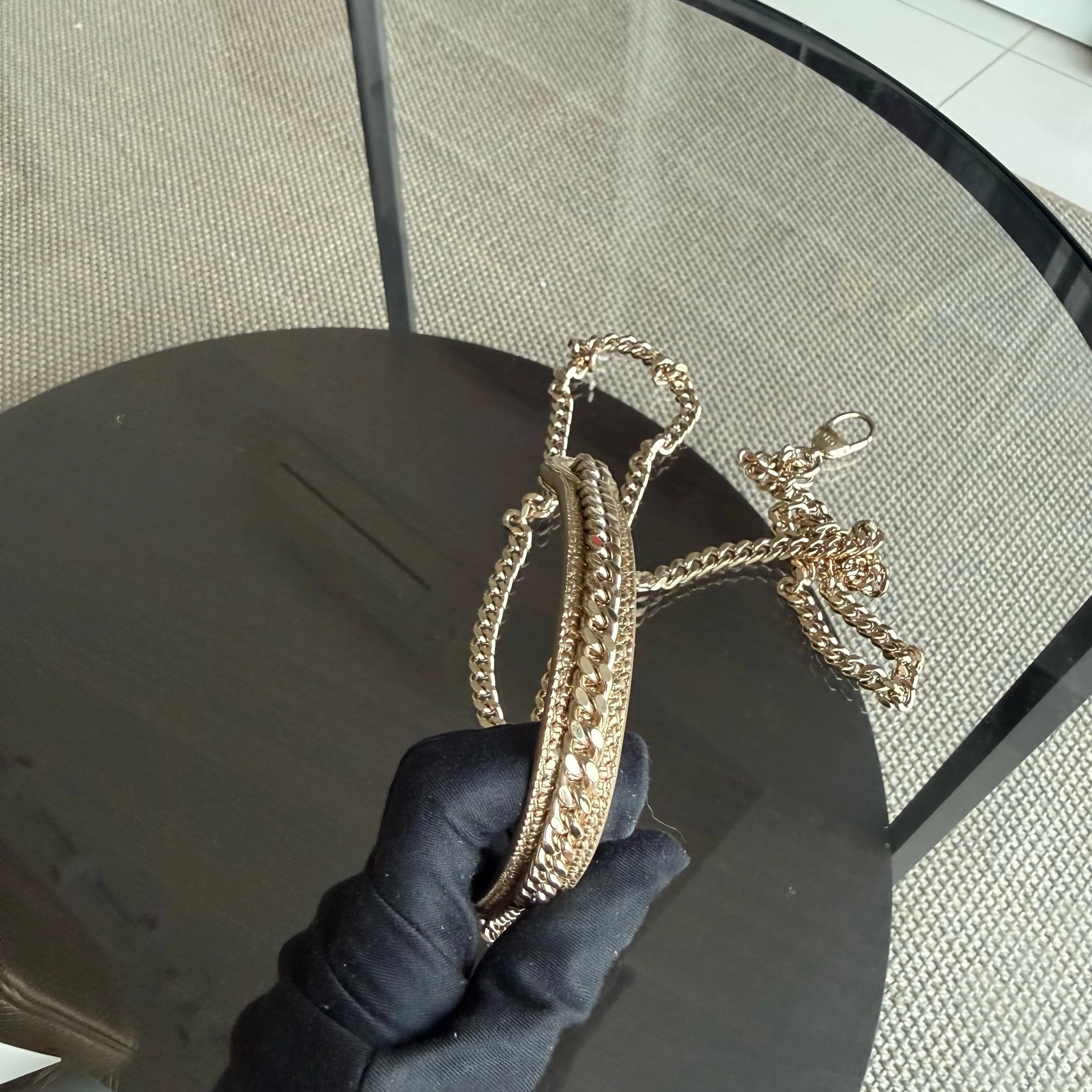 Dior Lady Mini - Exotic Lizard Gold Gold Hardware