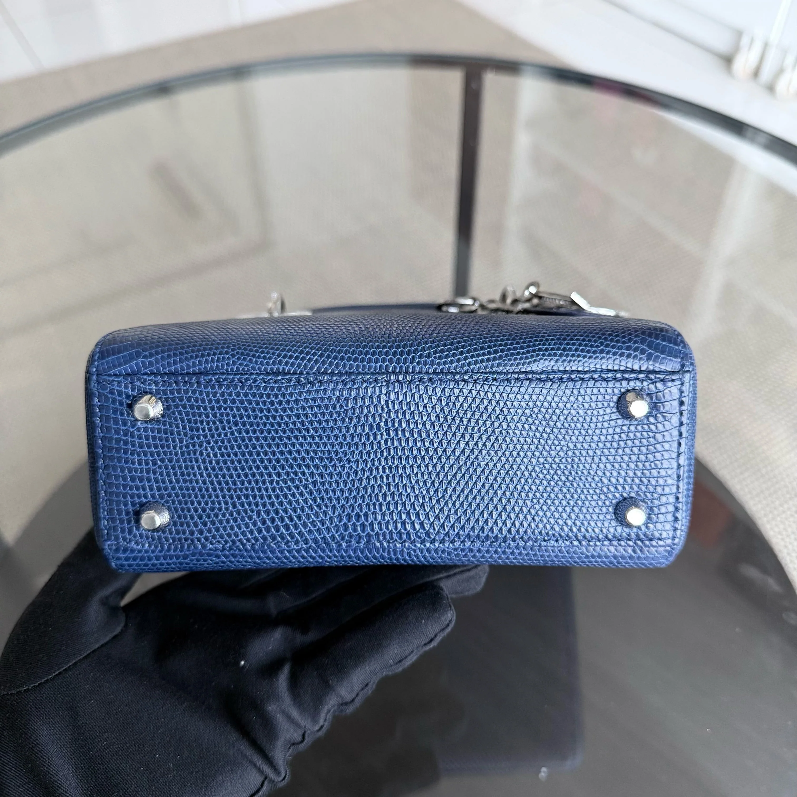 Dior Lady Mini - Exotic Lizard Limited Edition Swarovski Crystal Silver Hardware