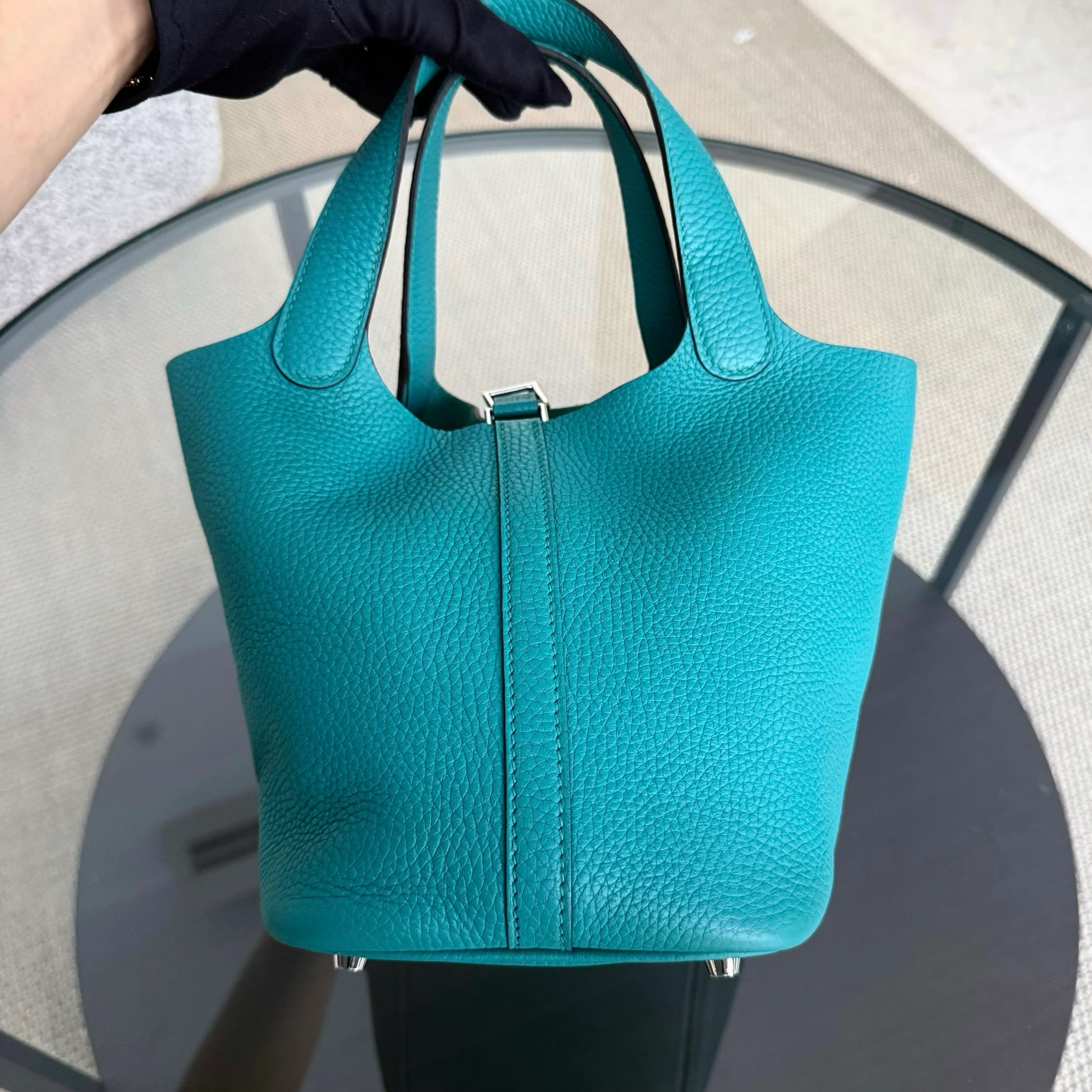 Hermes Picotin Lock 18 - TC Clemence Palladium Hardware Stamp A