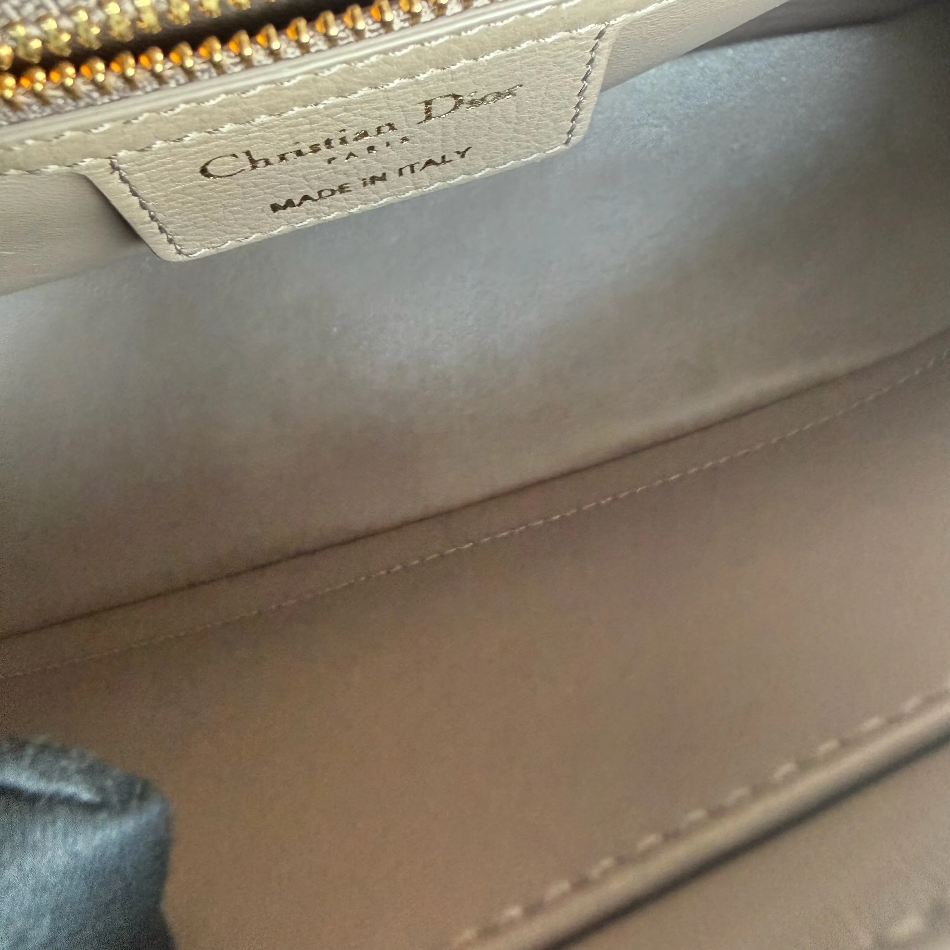 Dior Caro Medium - 25CM Cannage Calfskin Milktea Blush Gold Hardware