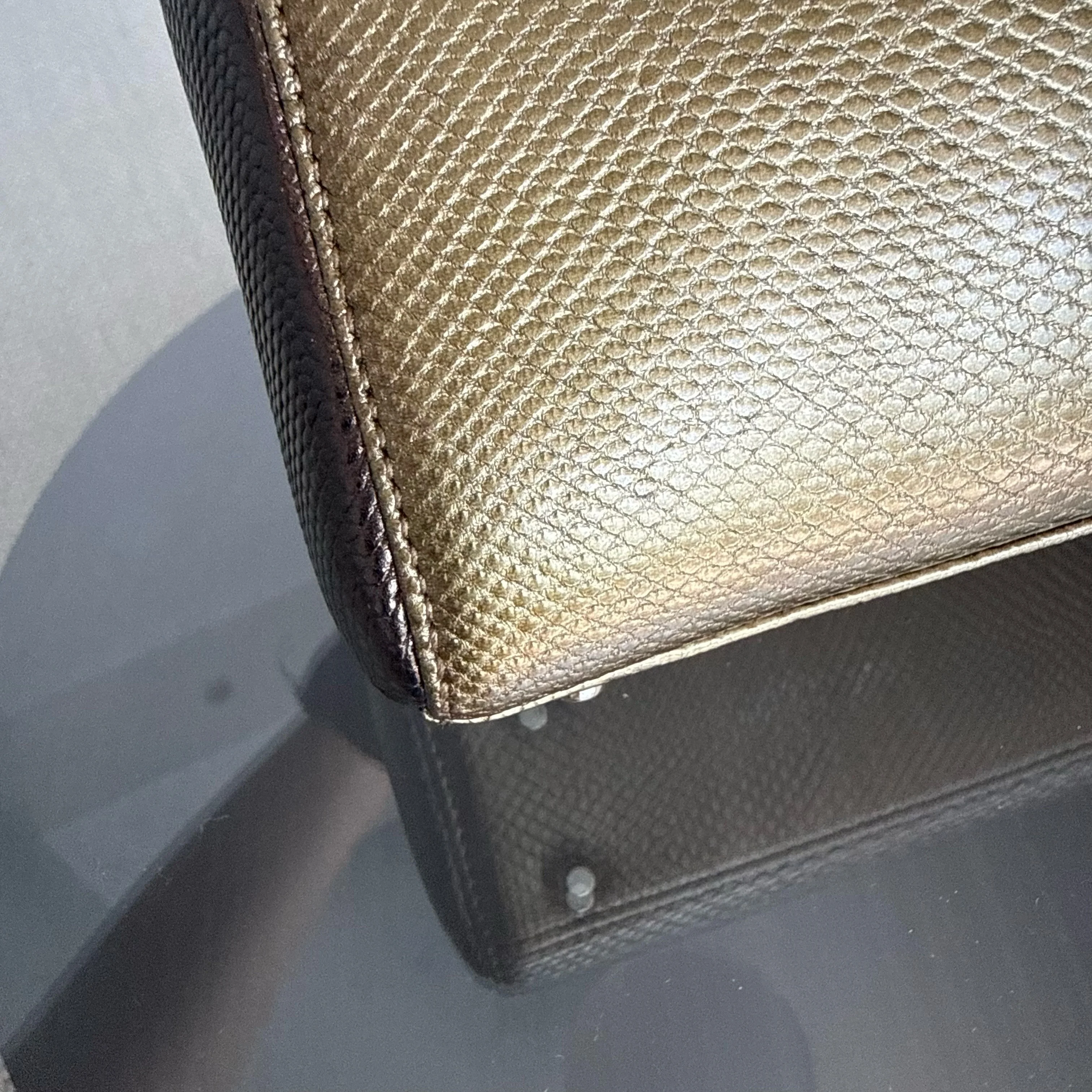 Dior Lady Mini - Exotic Lizard Two Tone Gold Hardware