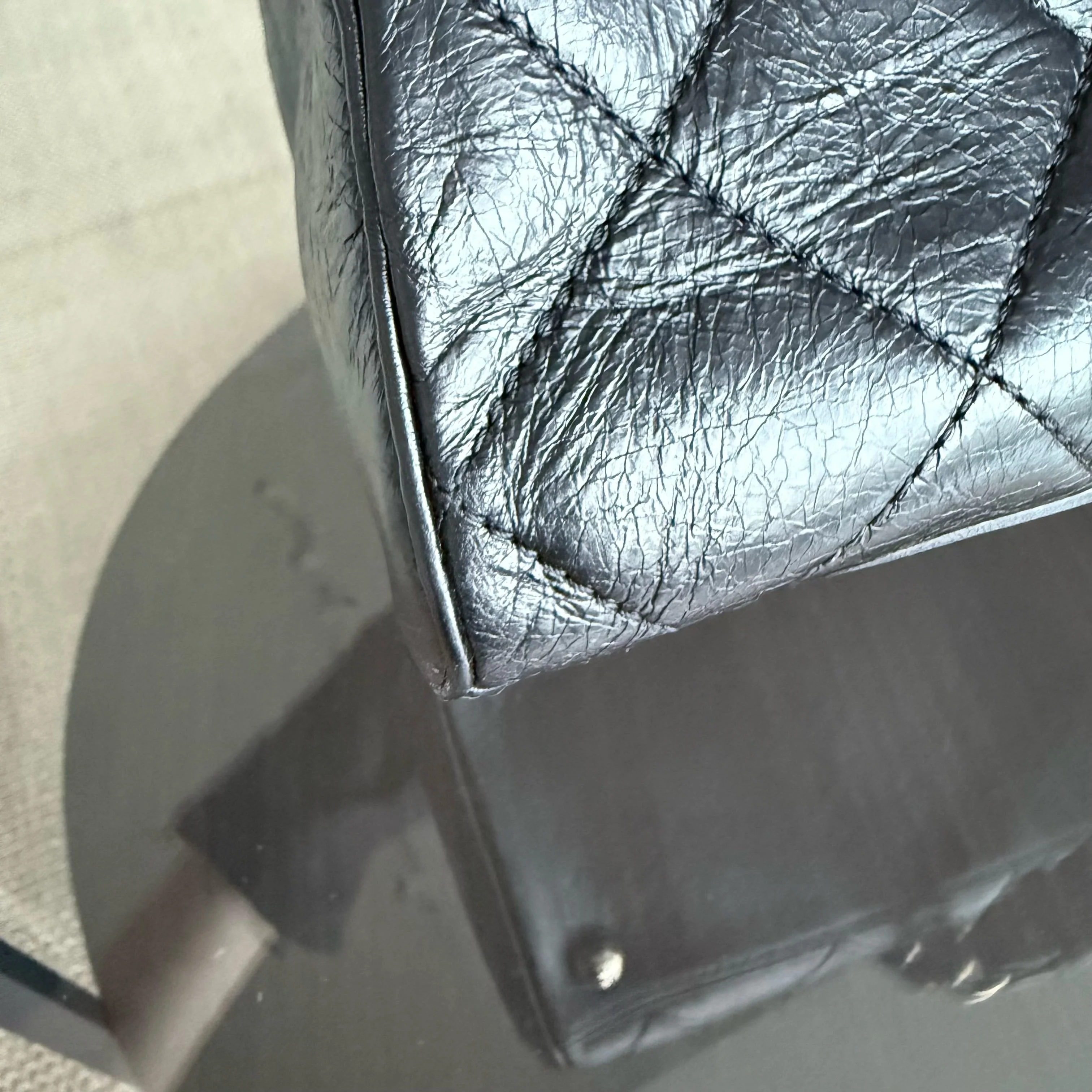 Chanel Shopping Tote - Calfskin Quilted Black Gold Hardware