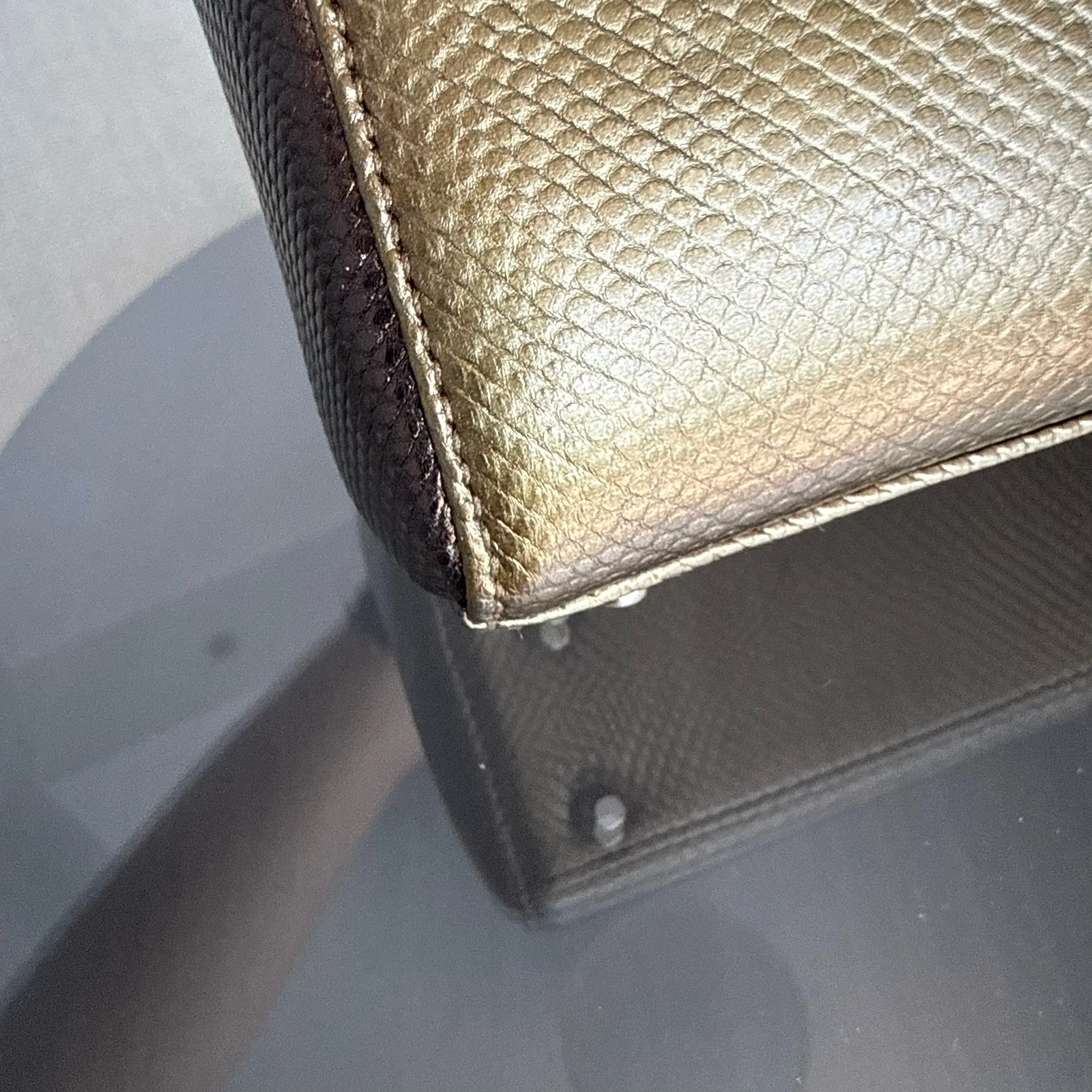 Dior Lady Mini - Exotic Lizard Two Tone Gold Hardware