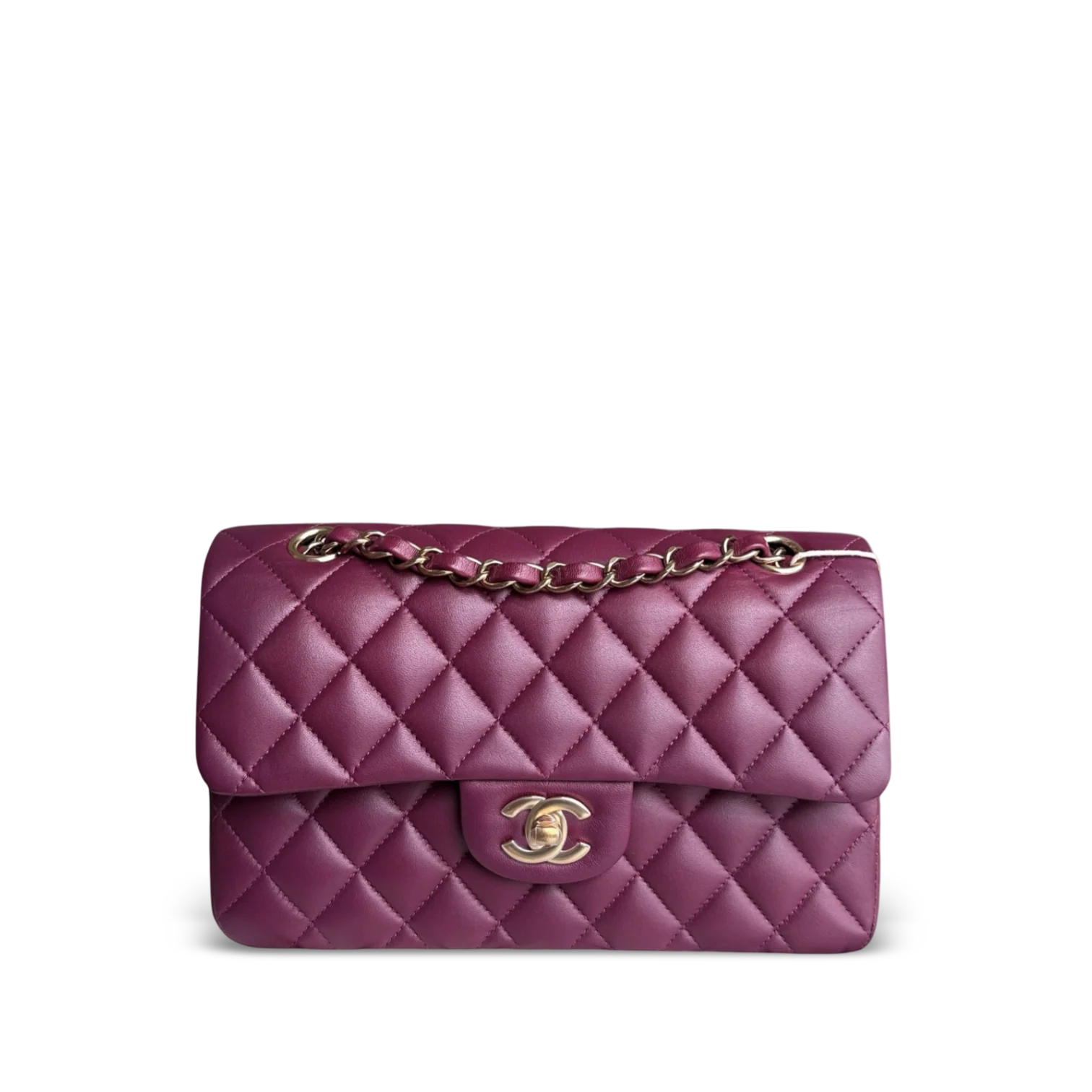Chanel Classic Flap Small - Lambskin 23CM Quilted Purple Gold Hardware Microchip