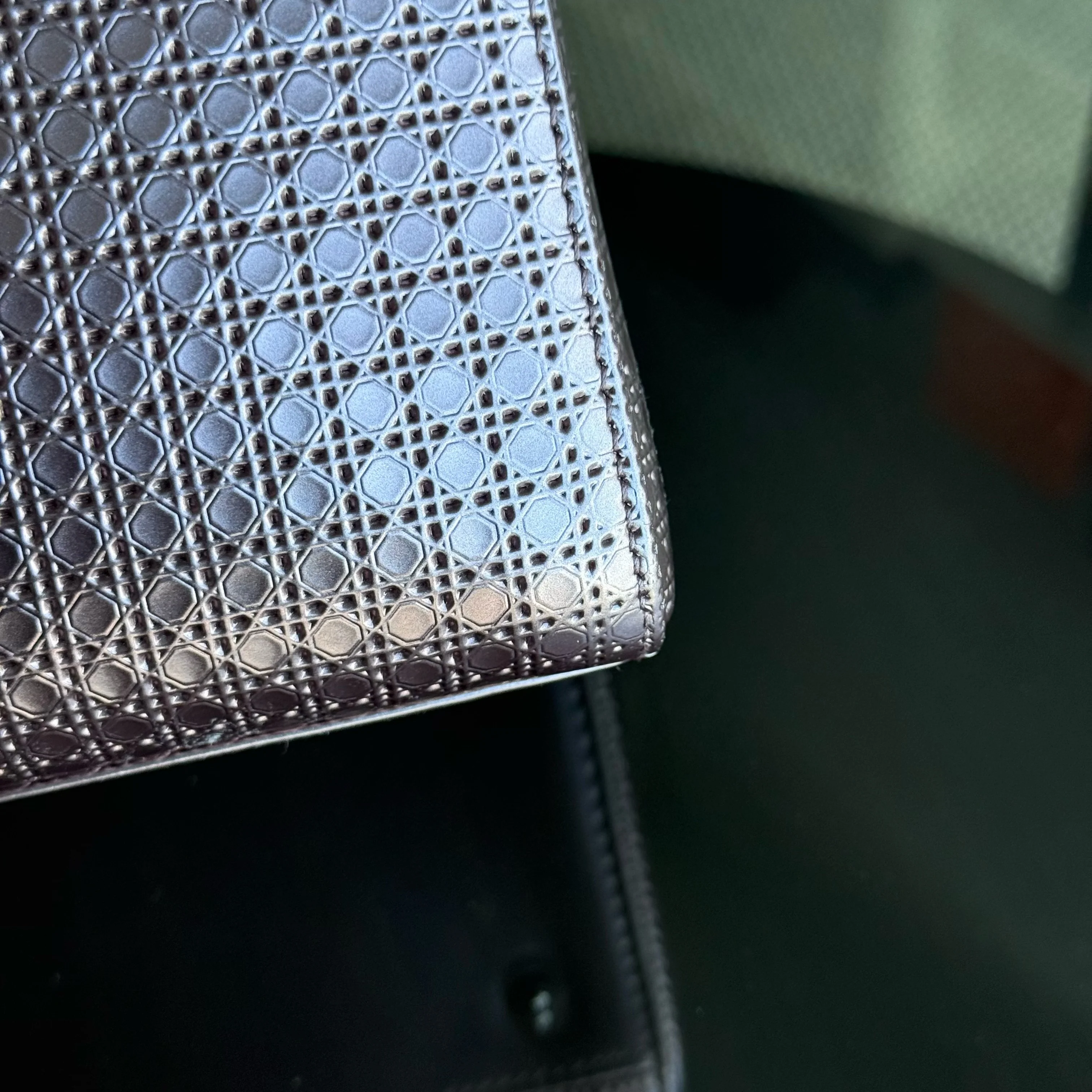 Dior Lady Medium - Micro-Cannage Metallic Pink Silver Hardware