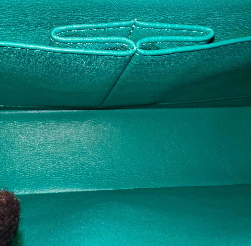 Chanel Classic Flap Medium - Caviar 25CM Quilted Cyan Blue Gold Hardware Series 23