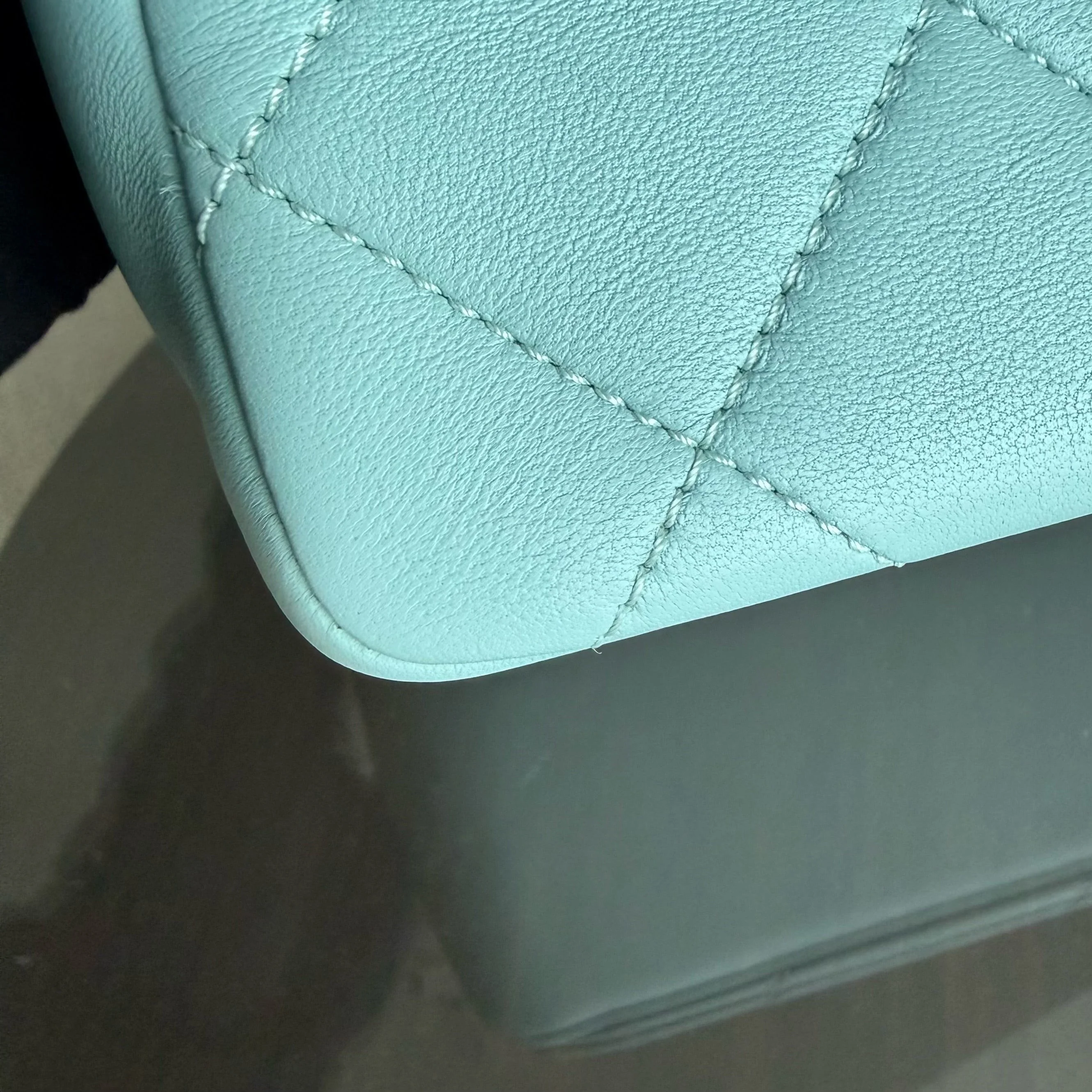 Chanel 2020 Elegant Resin Chain Seasonal Flap - Quilted Lambskin Tiffany Blue GHW No 29