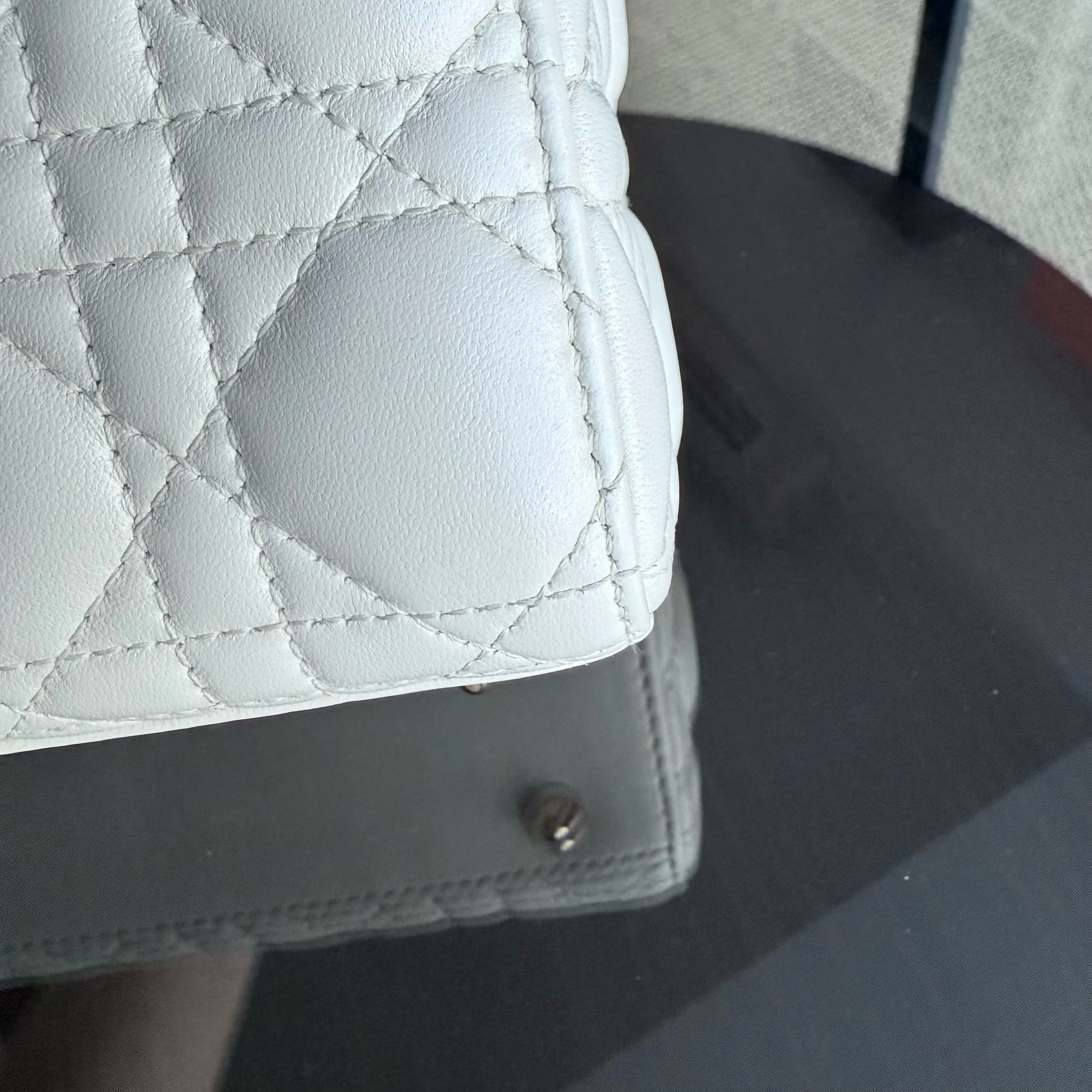 Dior MyABC Lady Small - Cannage Lambskin White Gold Hardware