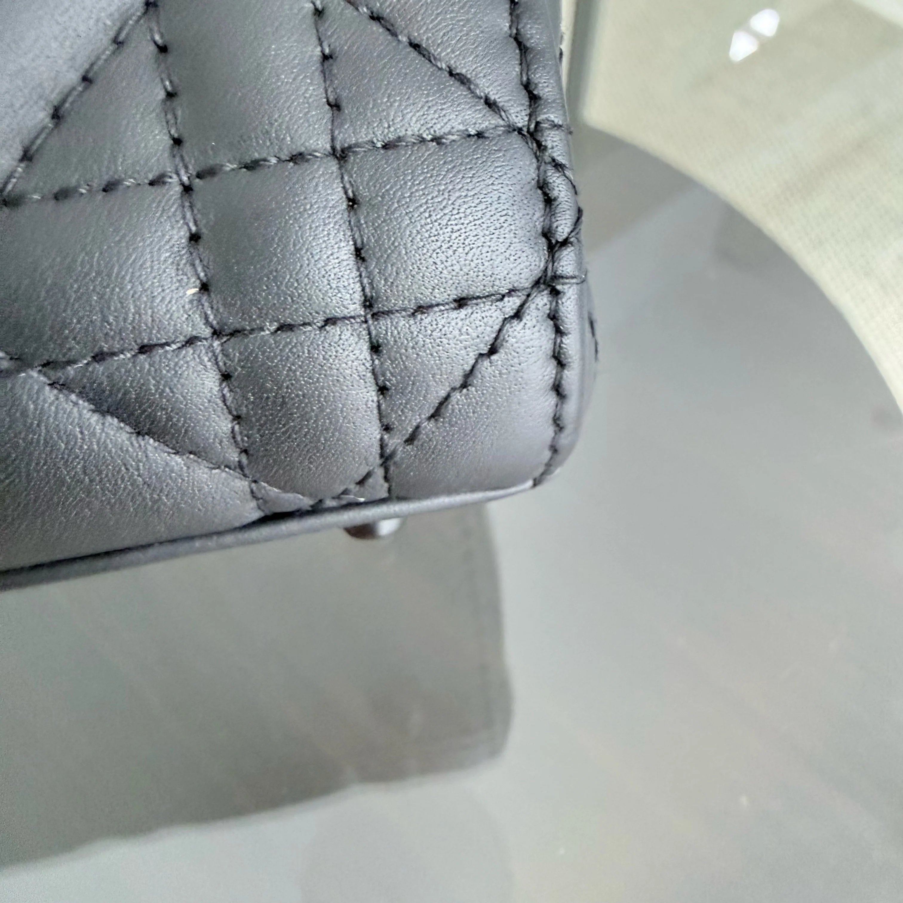 Dior Lady Mini - Cannage Calfskin So Black Black Hardware Chain Strap