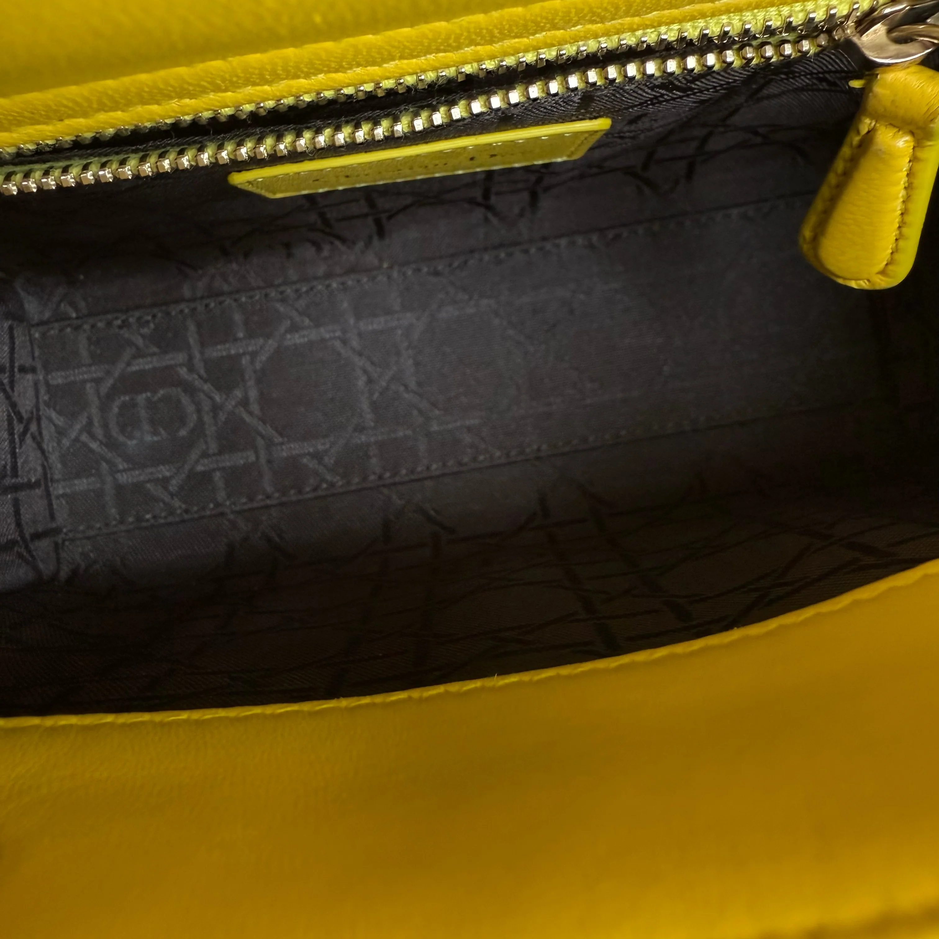 Dior Lady Mini - Cannage Lambskin Yellow Gold Hardware Adjustable Strap