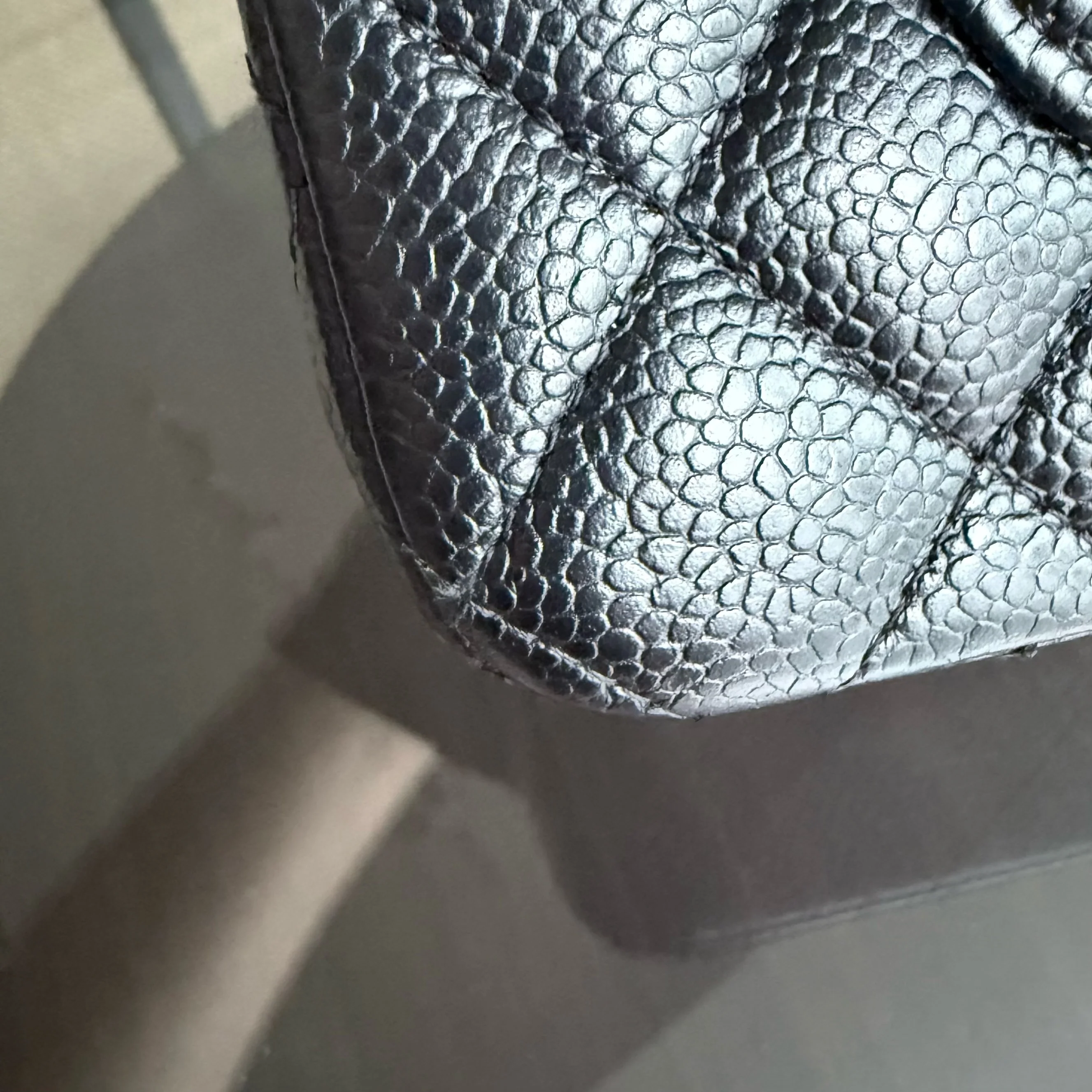 Chanel Classic Flap Small - Caviar 23CM Quilted Grained Calfskin Black Gold Hardware Series 24