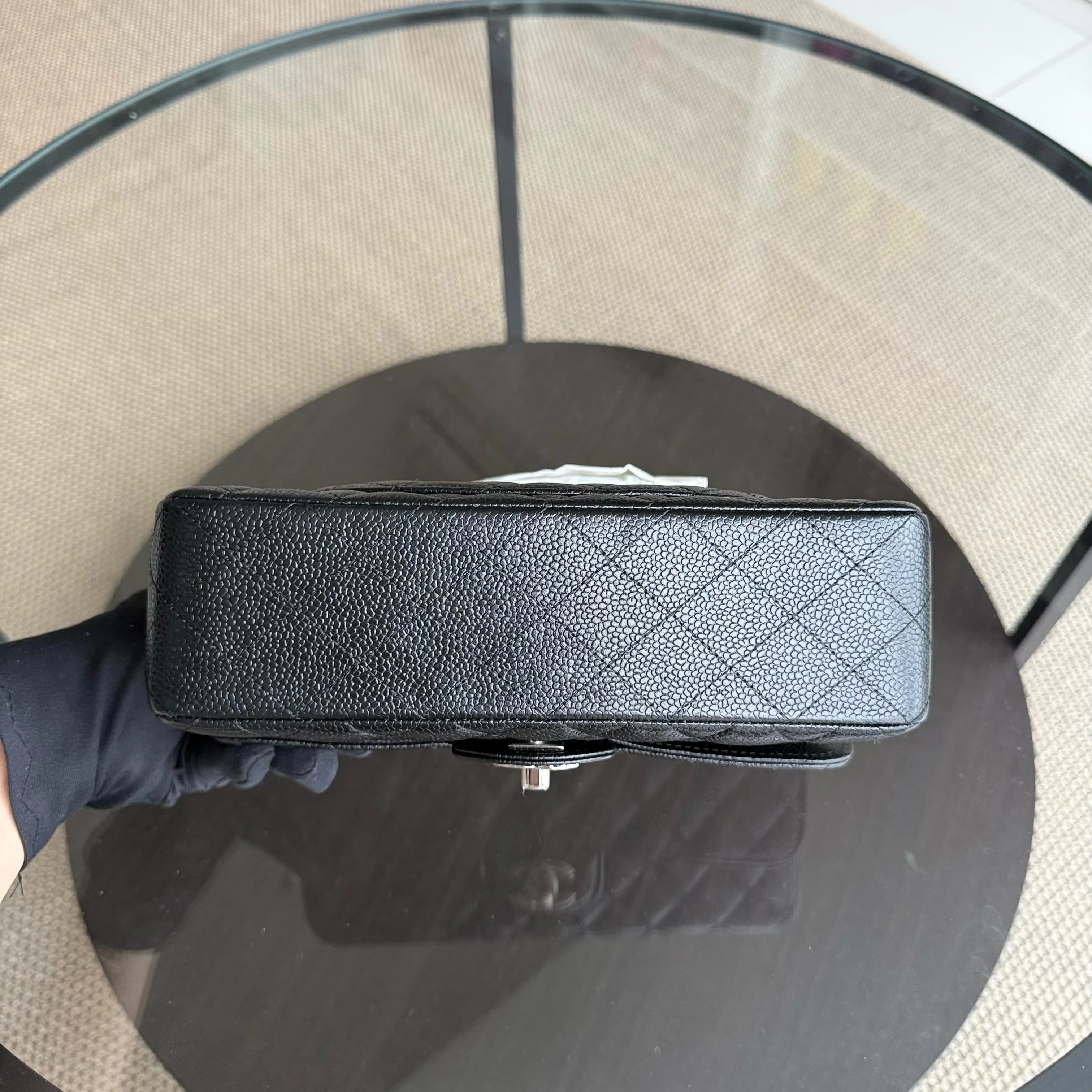 Chanel Classic Flap Small - Caviar 23CM Quilted Black Silver Hardware Series 31