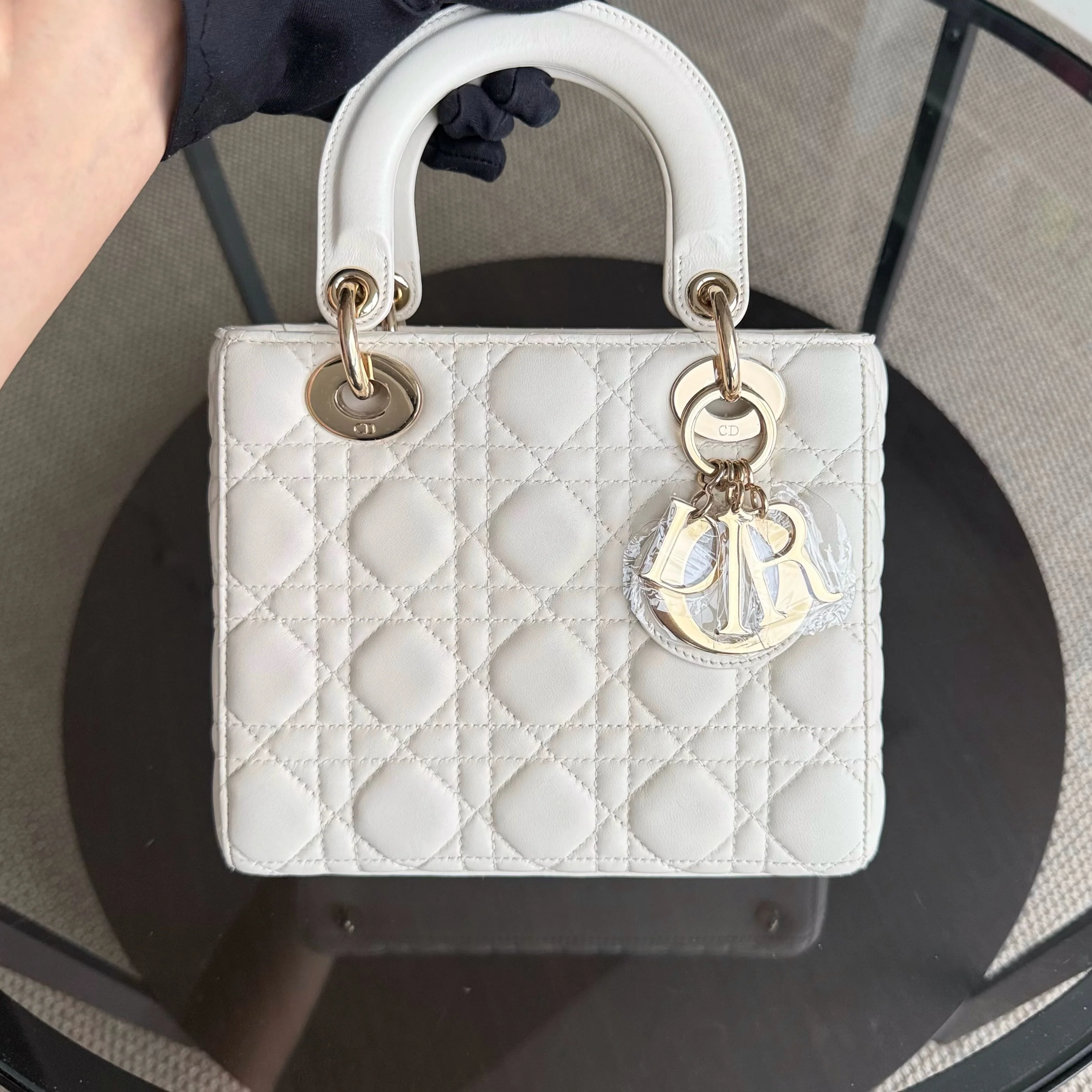 Dior MyABC Lady Small - Cannage Lambskin White Gold Hardware
