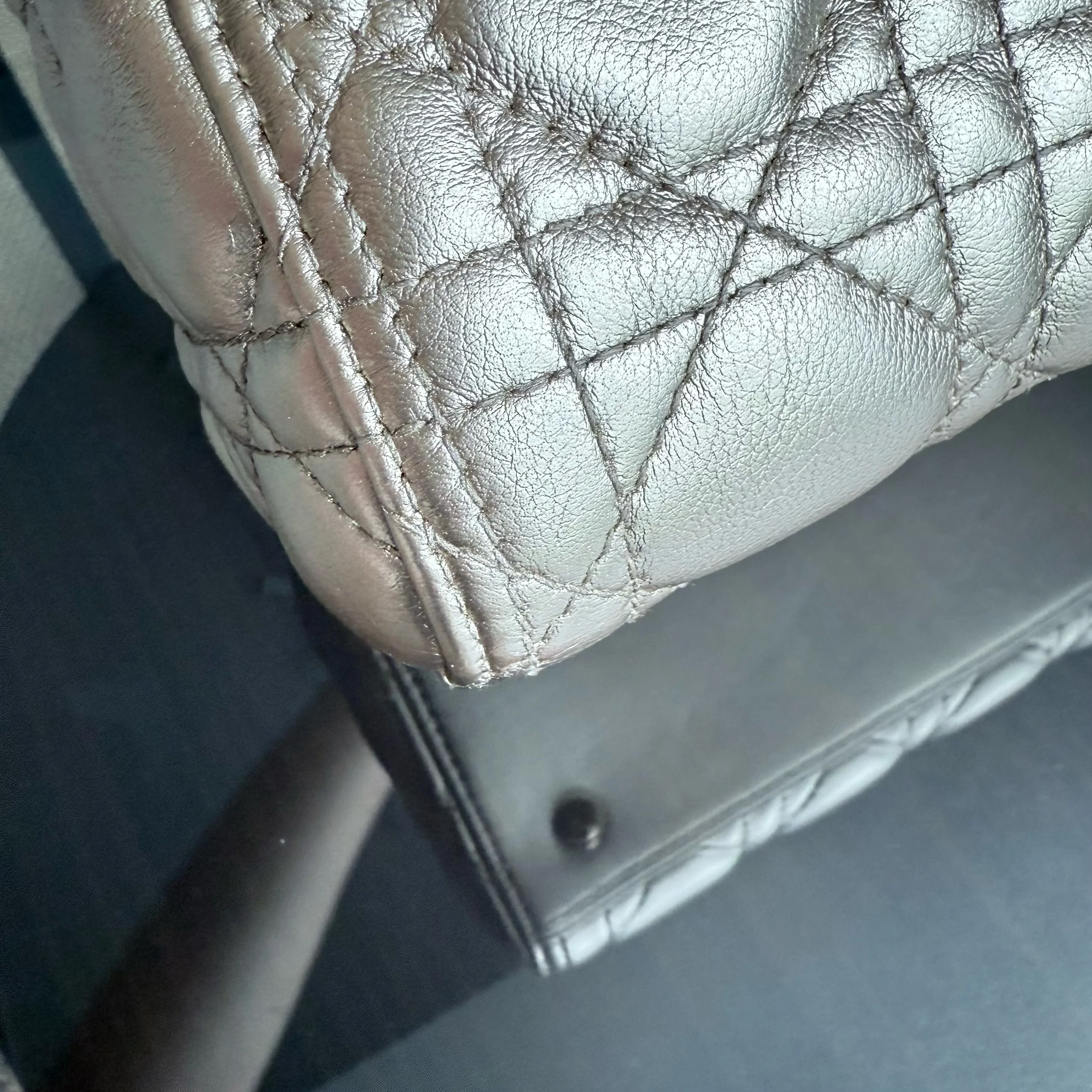 Dior Lady Medium Flap - Cannage Calfskin Gold Hardware NO STRAP