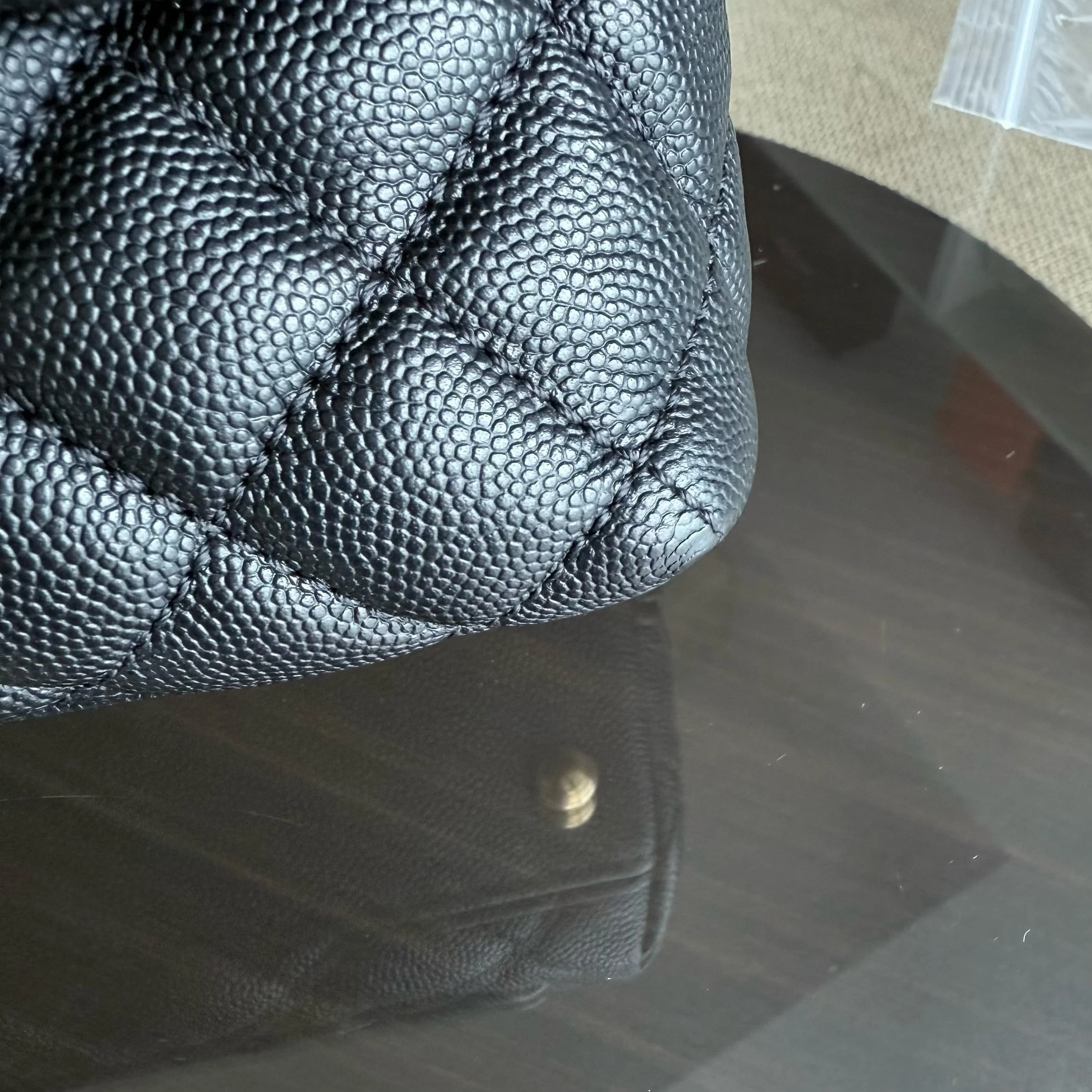 Chanel Coco Handle Medium - Caviar 29CM Quilted Black Gold Hardware Series 27