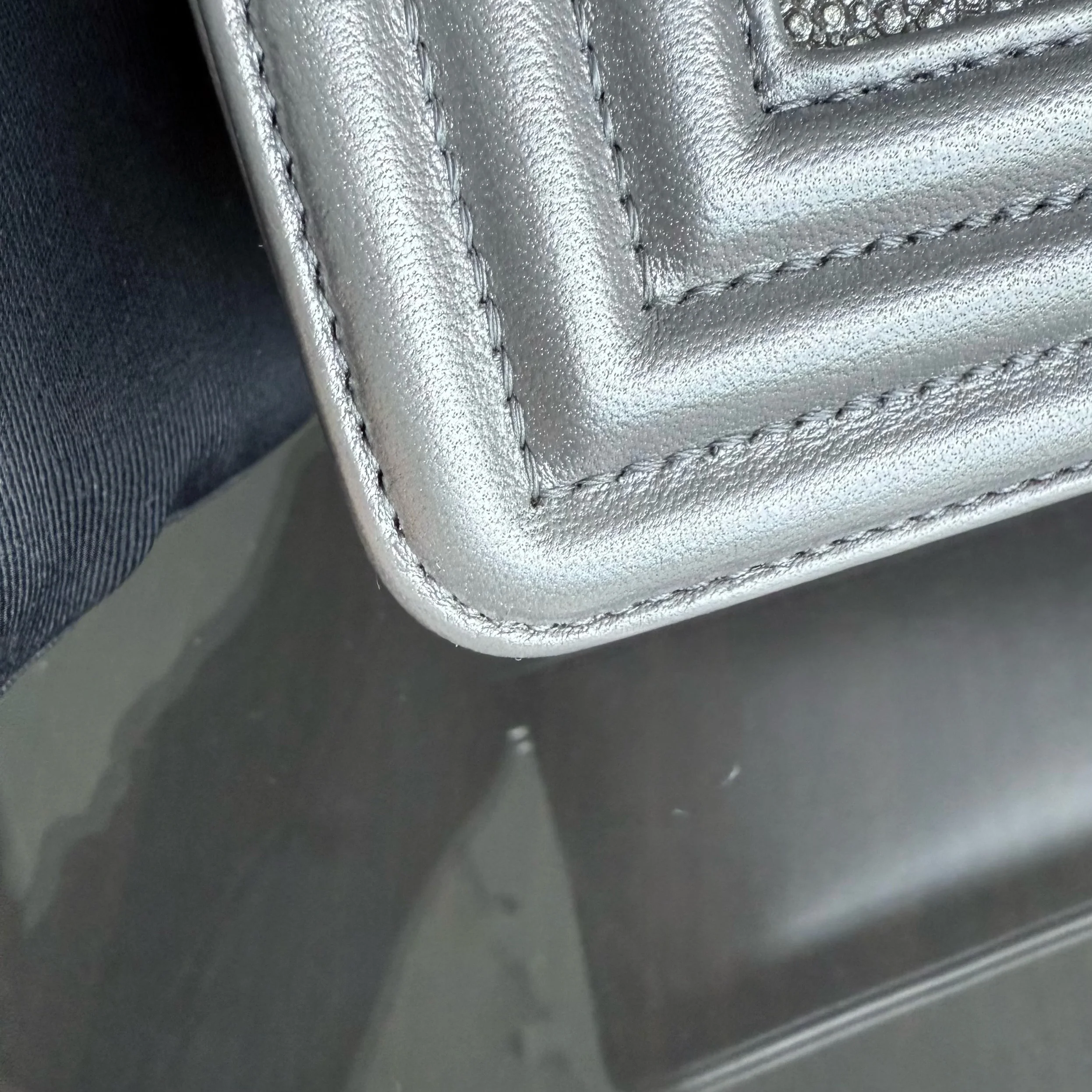 Chanel Boy Small - Stingray Gray Grey Ruthenium Silver Hardware Series 20