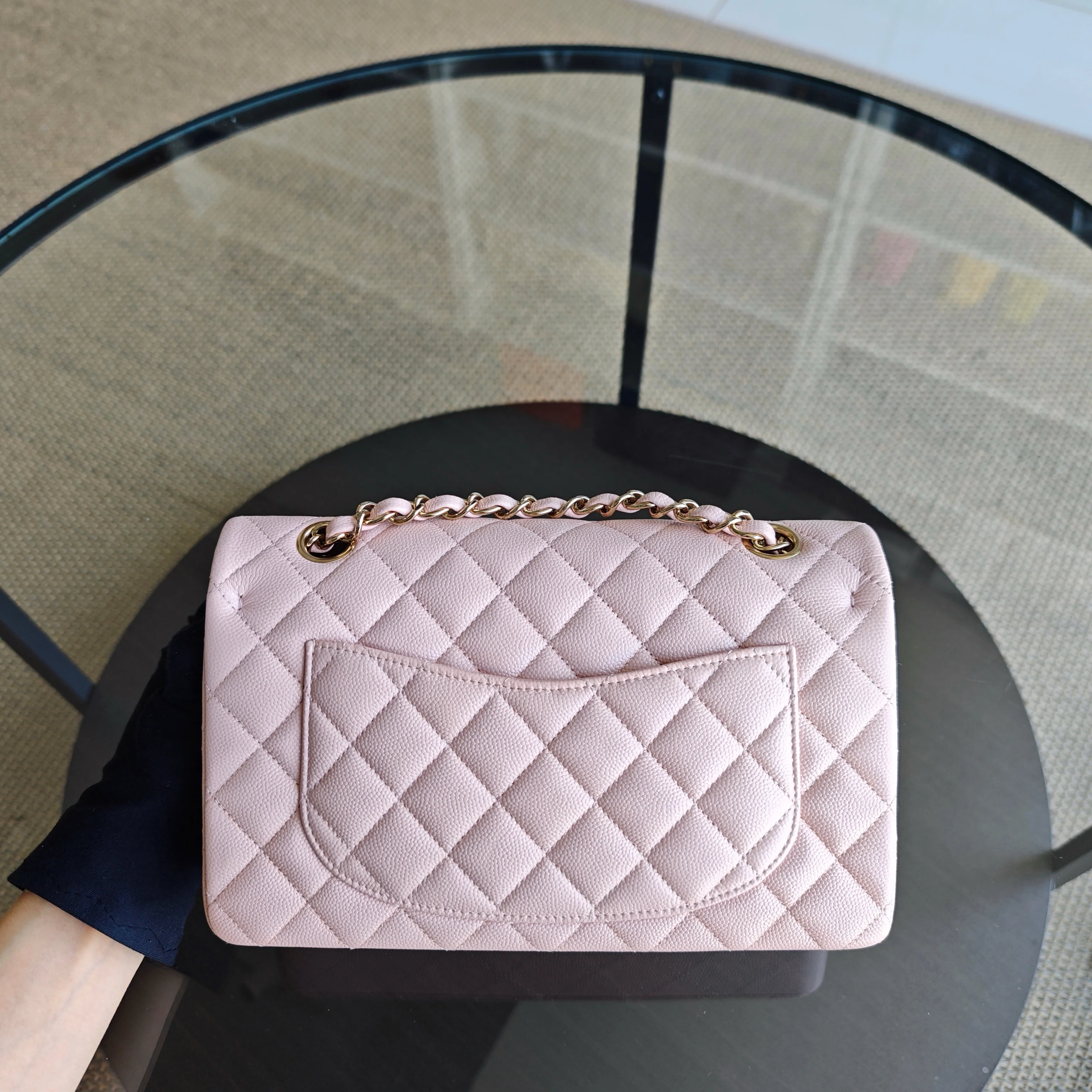 Chanel Classic Flap Small - Caviar 23CM Quilted Light Sakura Pink Gold Hardware 30