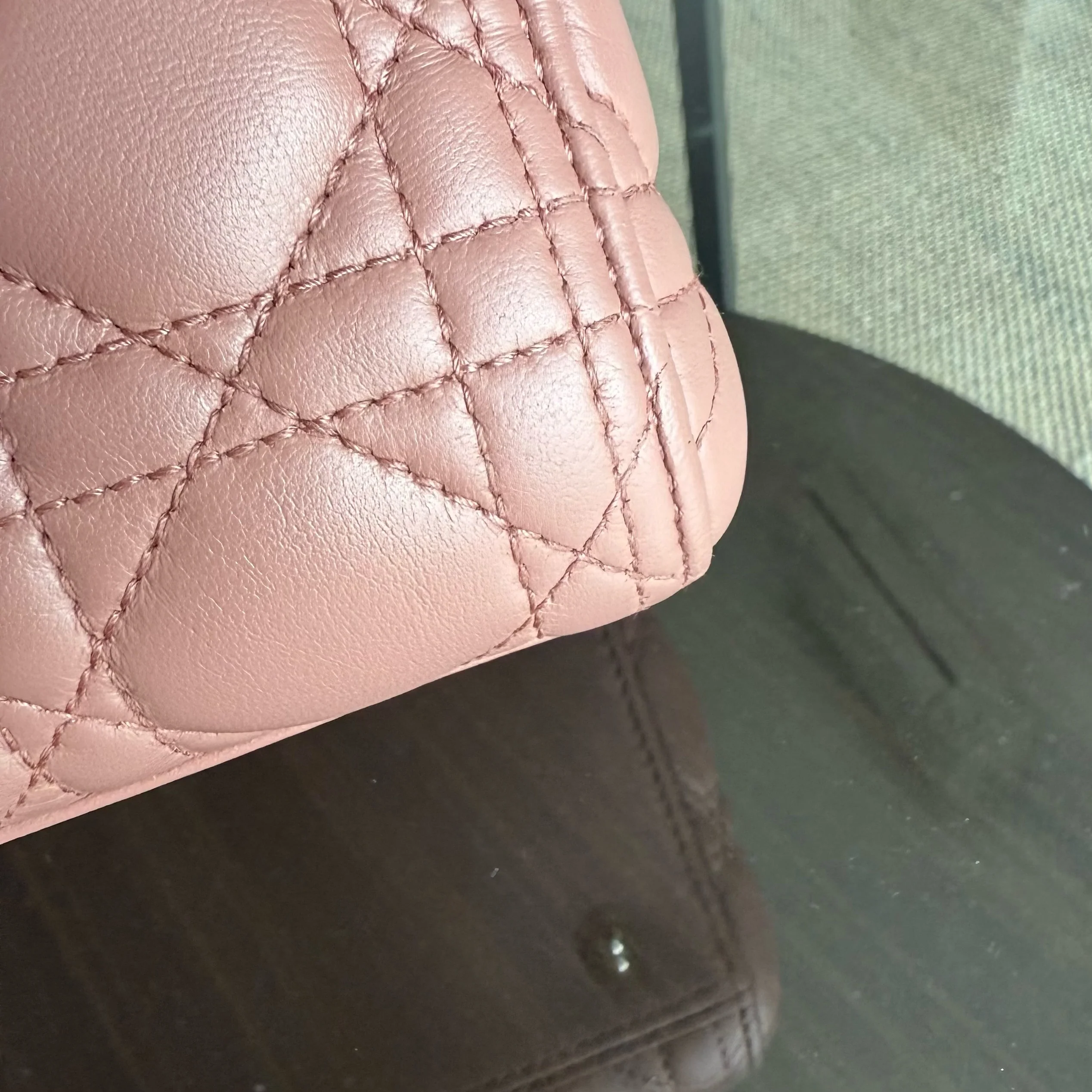 Dior Lady Medium - Cannage Lambskin Blush Gold Hardware NO STRAP